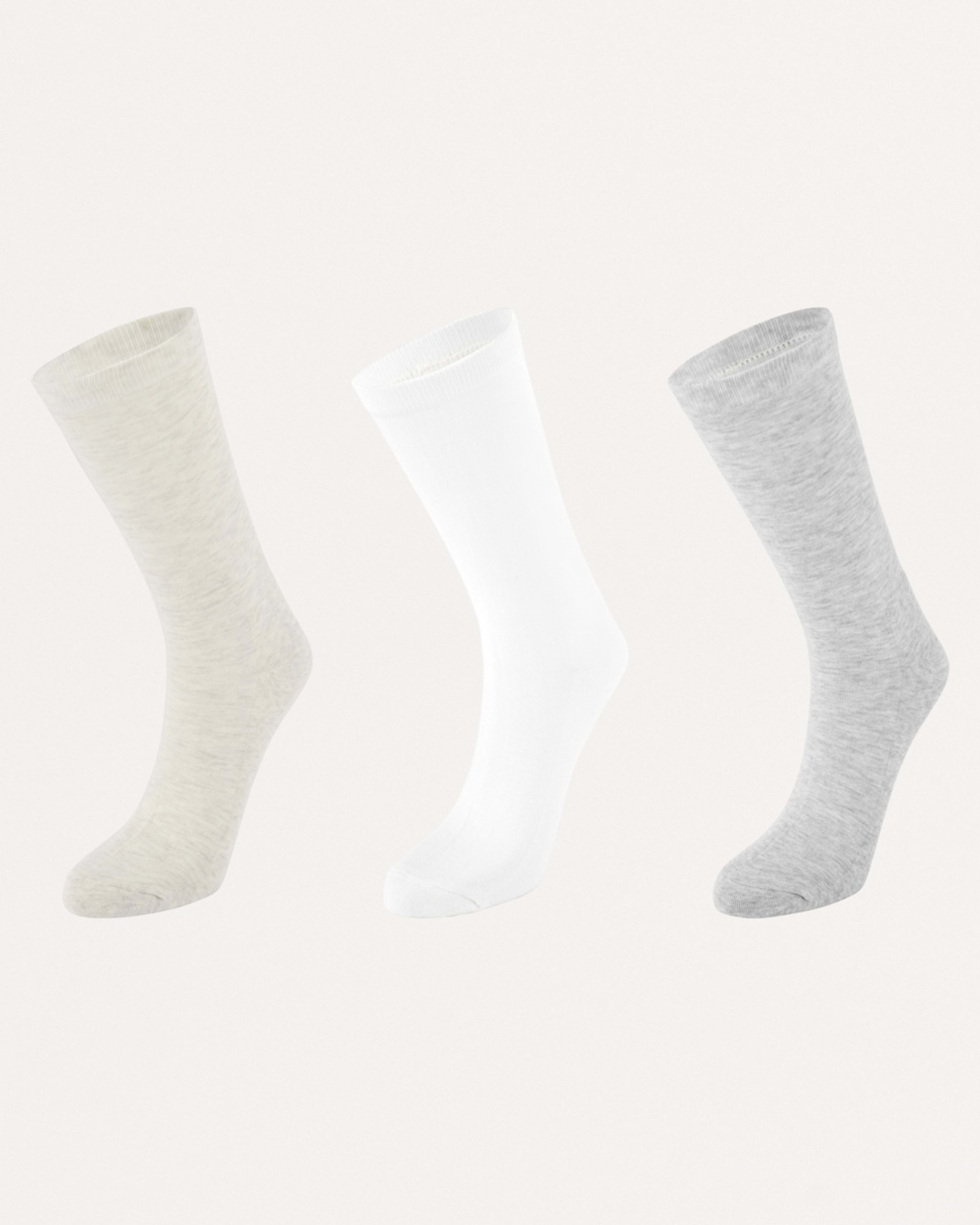 1 3 Pack Bamboo Crew Socks NEUTRAL