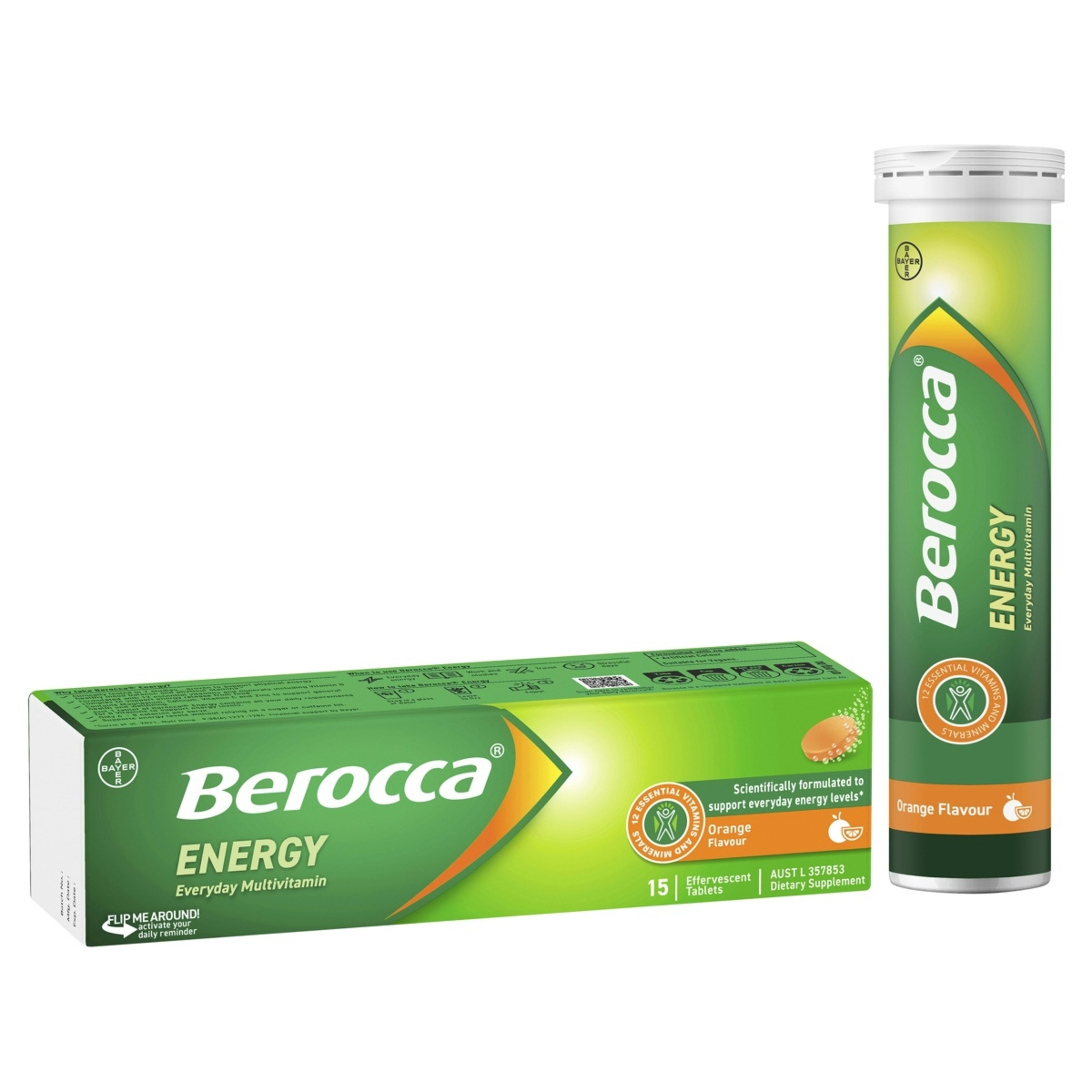 8 15 Pack Berroca Energy Orange Flavour Effervescent Tablets, 8 of 10