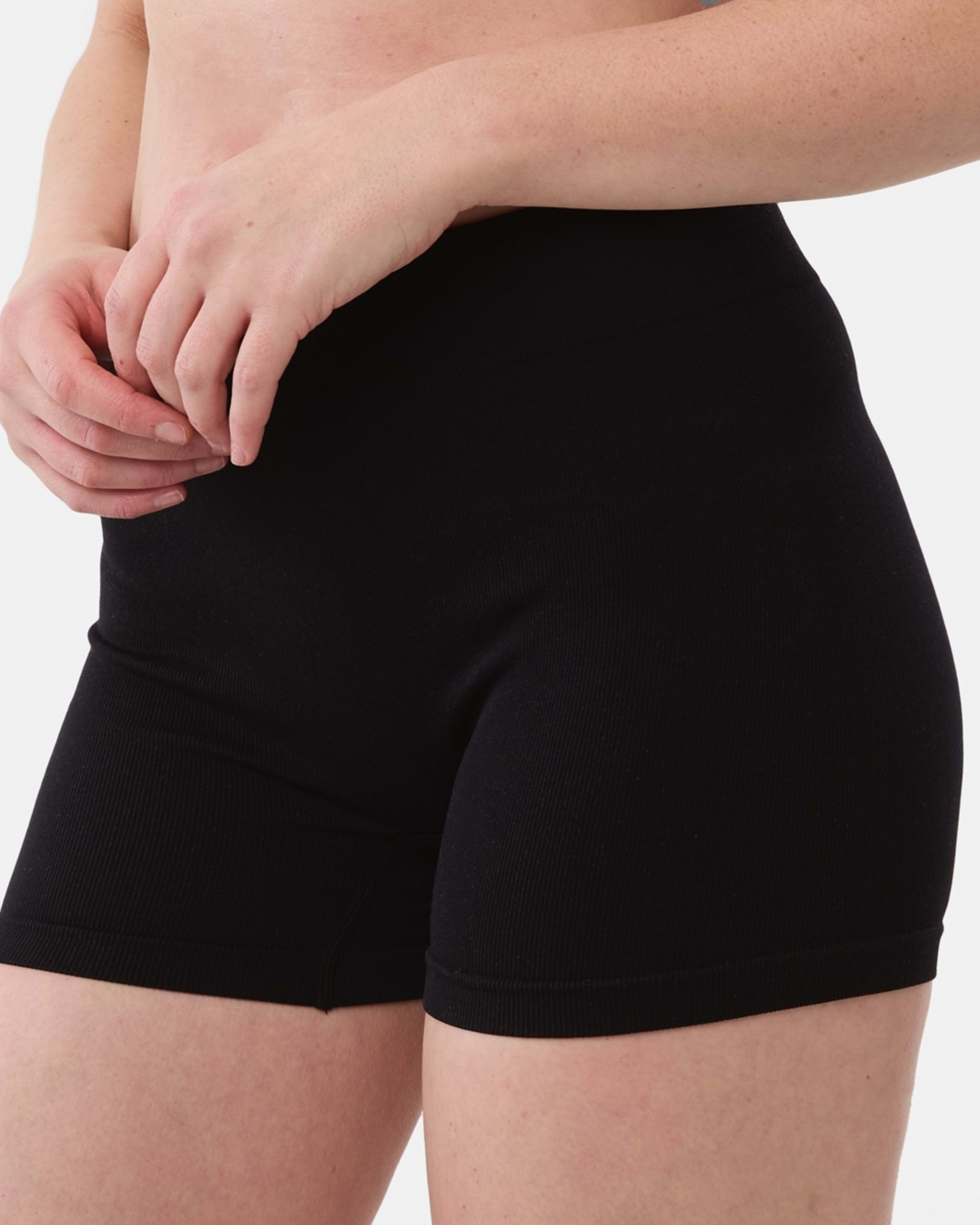 5 3 Pack Rib Shorties BLACK, GREY MARLE, BLACK, 5 of 7