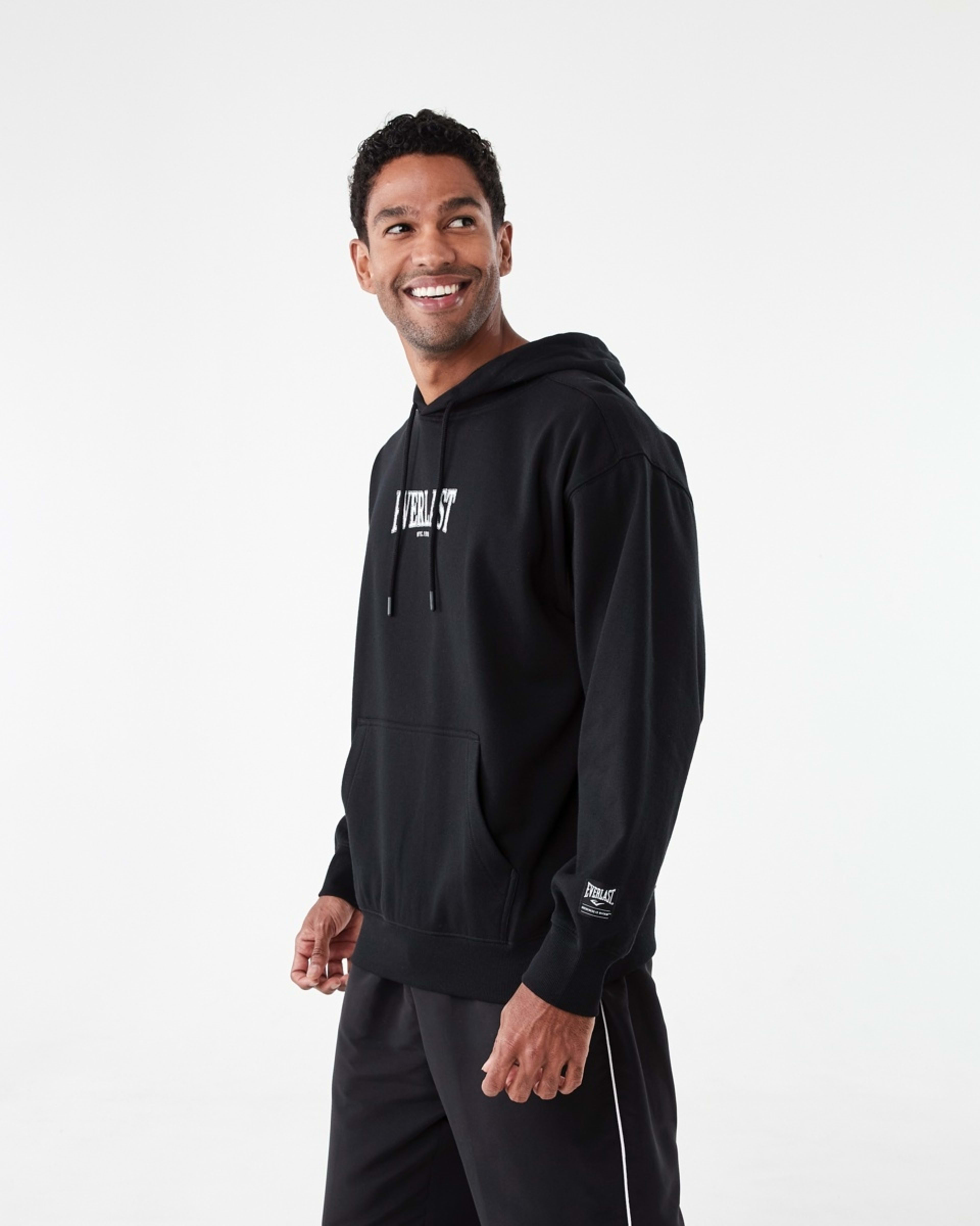 2 Everlast Mens Oversized Hoodie EVERLAST BLACK, 2 of 9