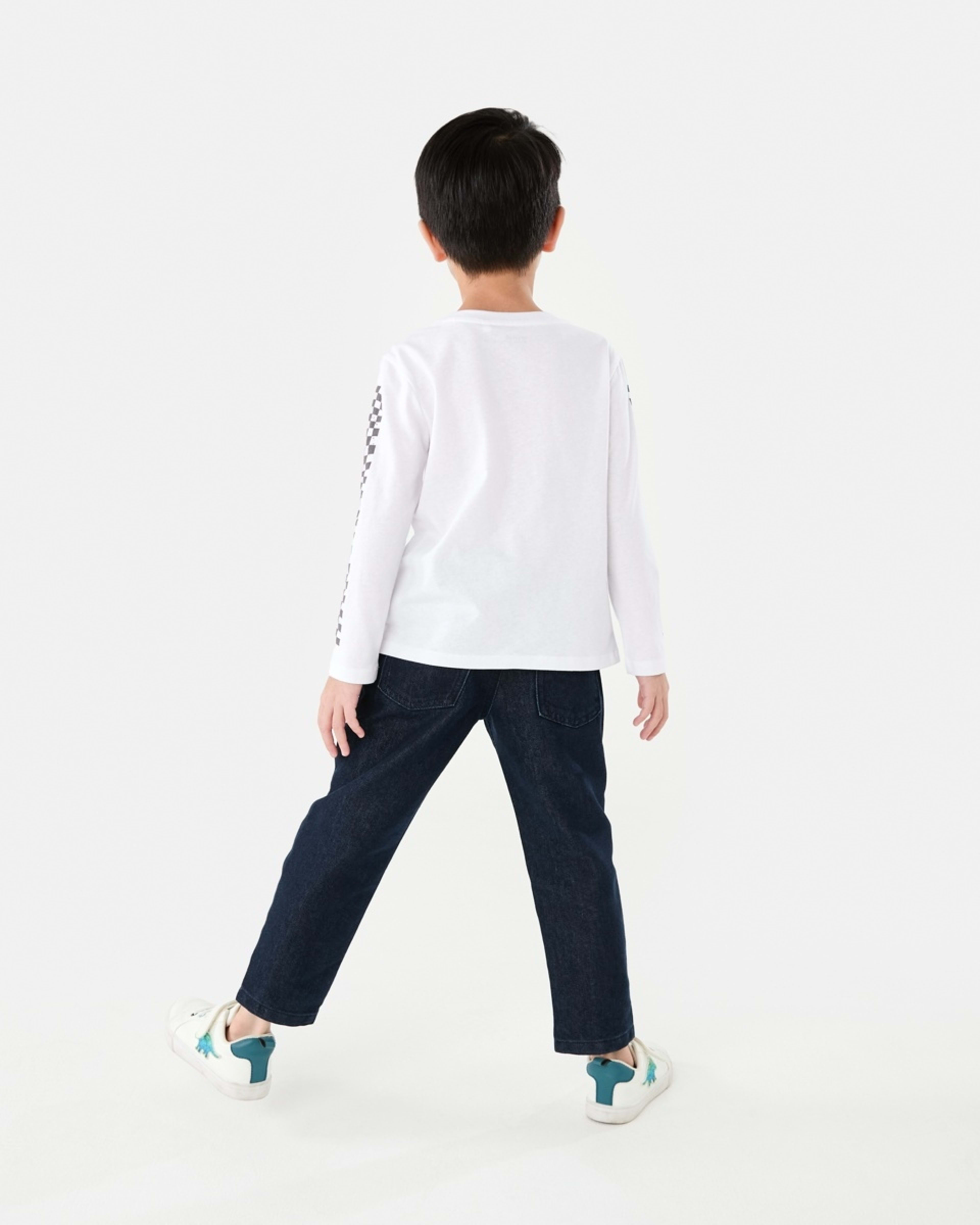 7 Long Sleeve Print T-shirt Skate Tie Graffiti White, 7 of 9