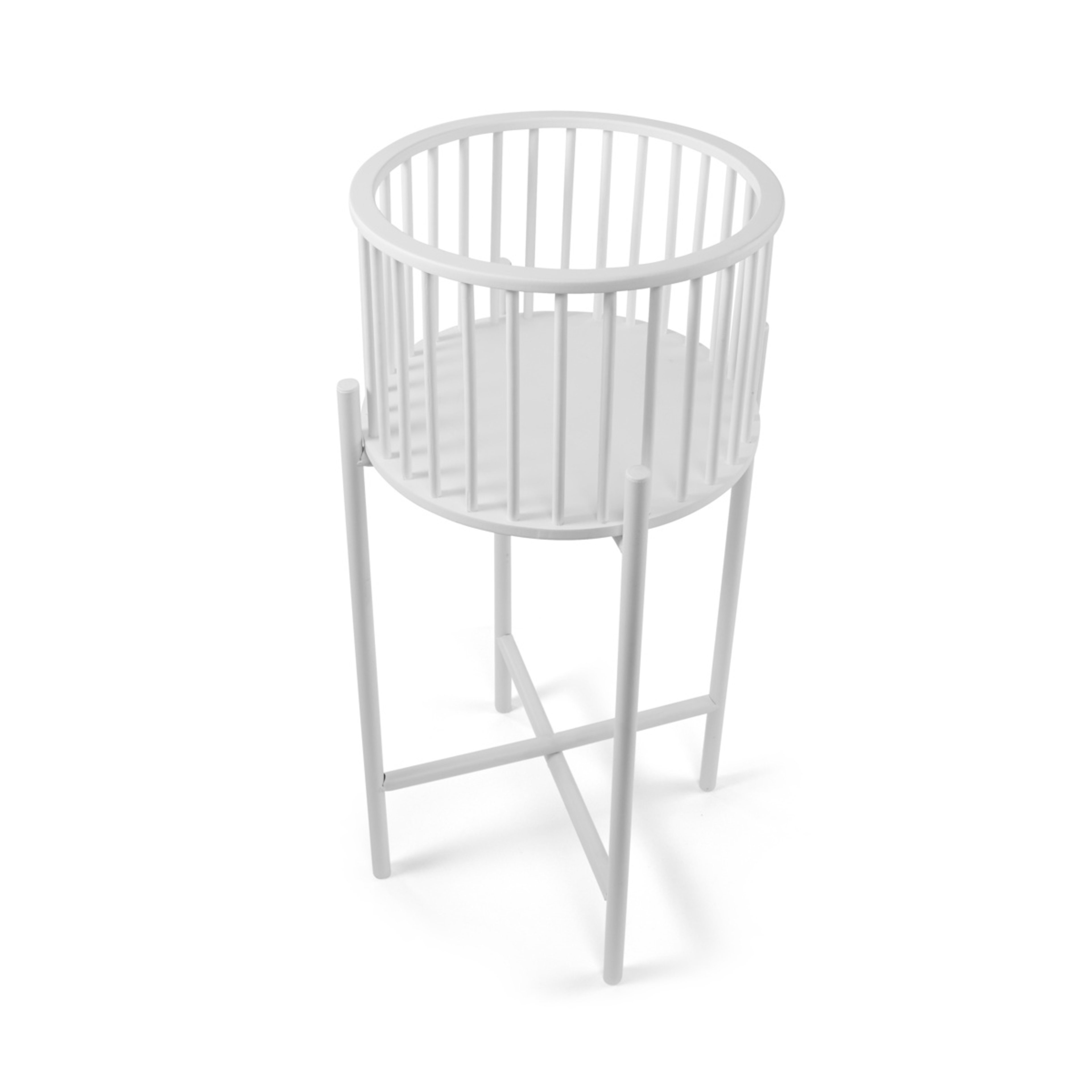 4 White Slatted Pot Holder, 4 of 7