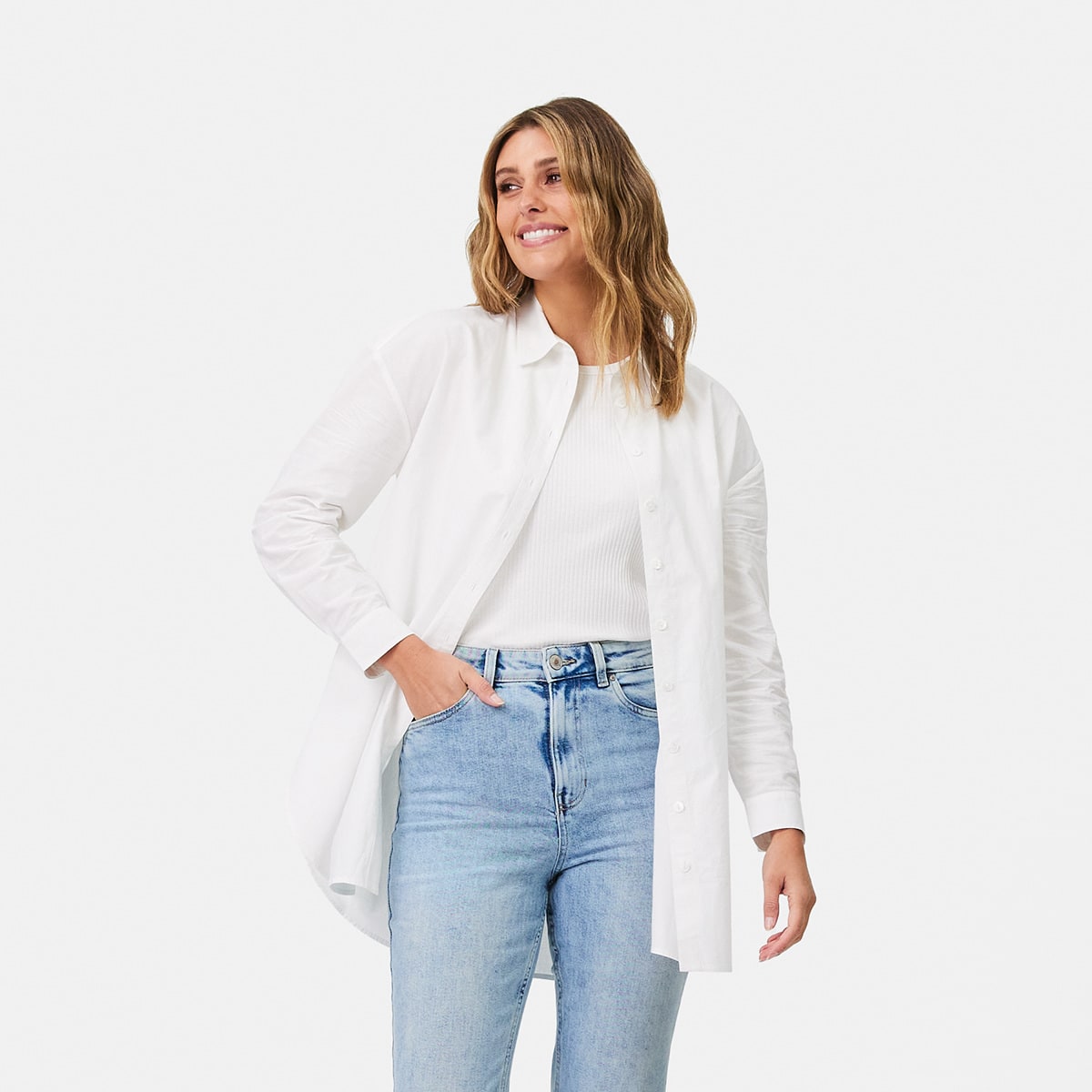 Long Sleeve Boyfriend Shirt - Kmart