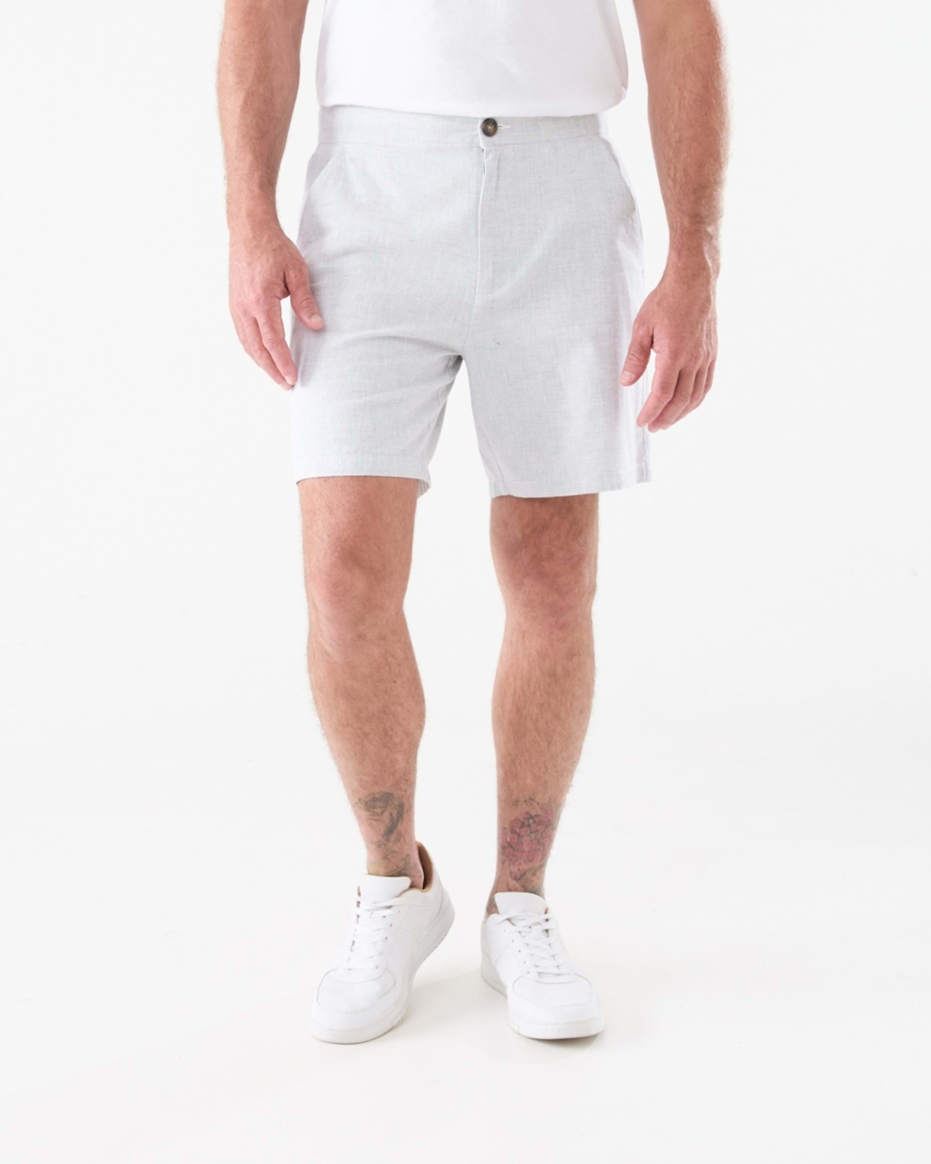 6 Textured Bermuda Shorts GREY WHITE END ON END, 6 of 6