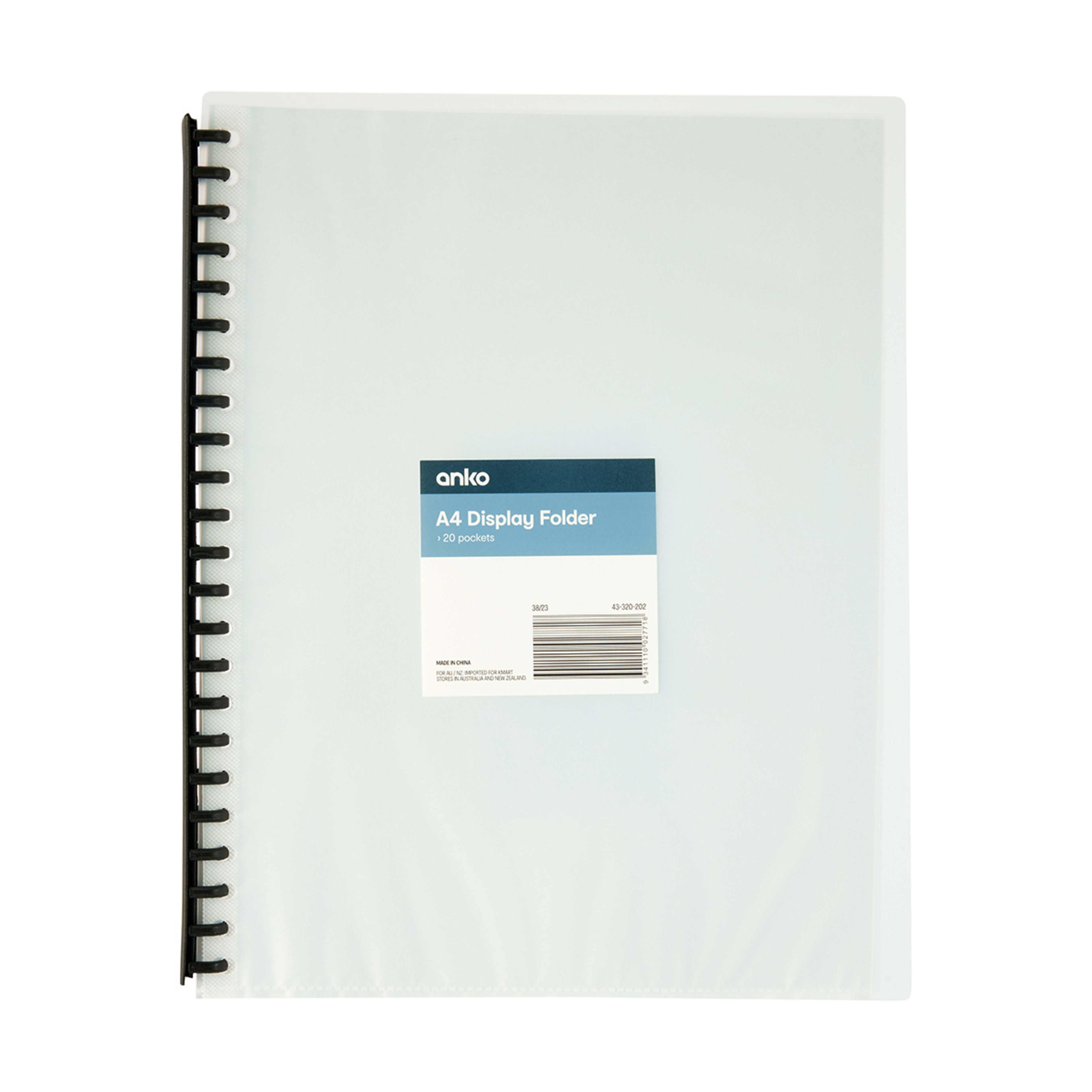A4 Display Folder Clear Kmart NZ