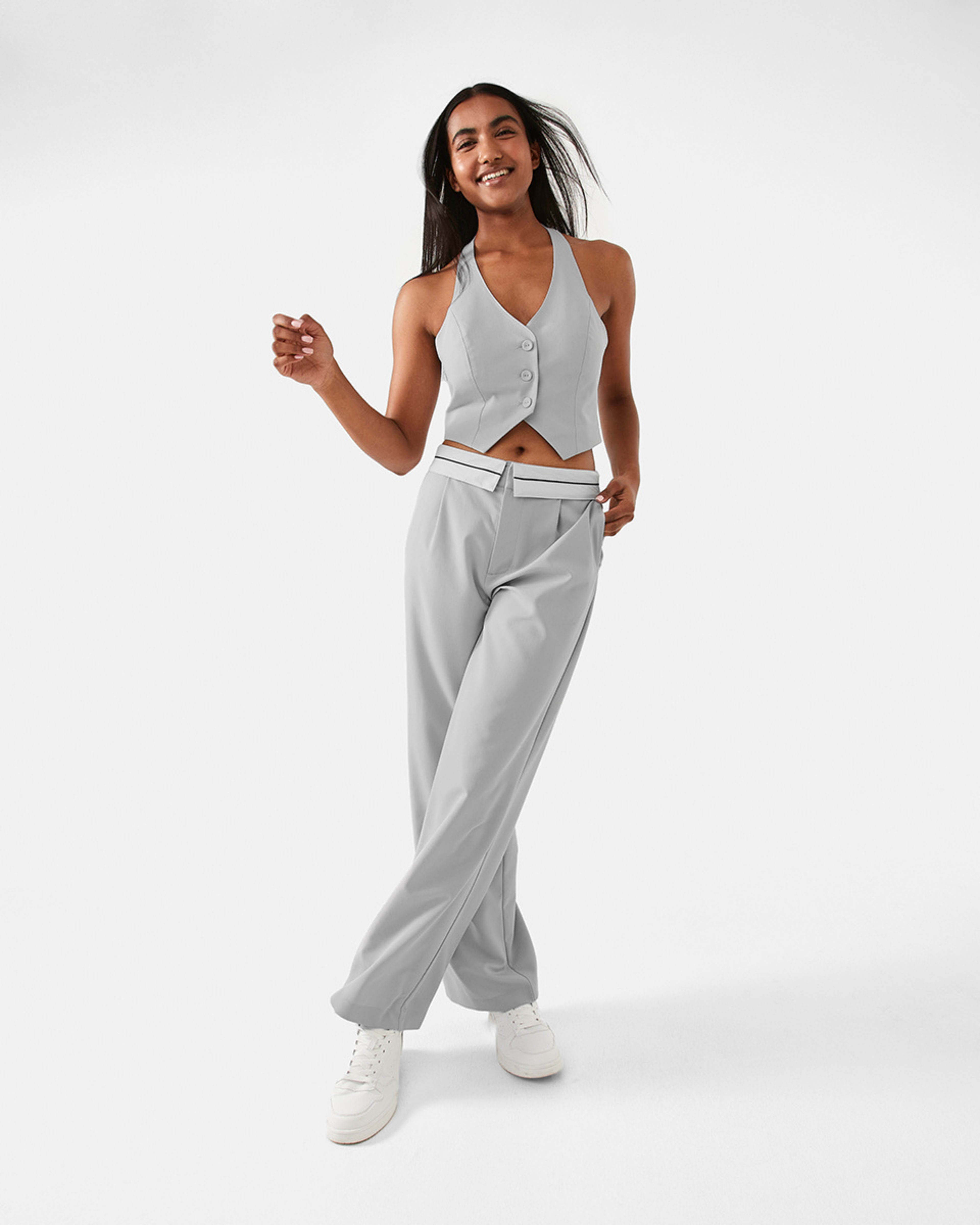 Sleeveless Halter Neck Waist Coat Kmart