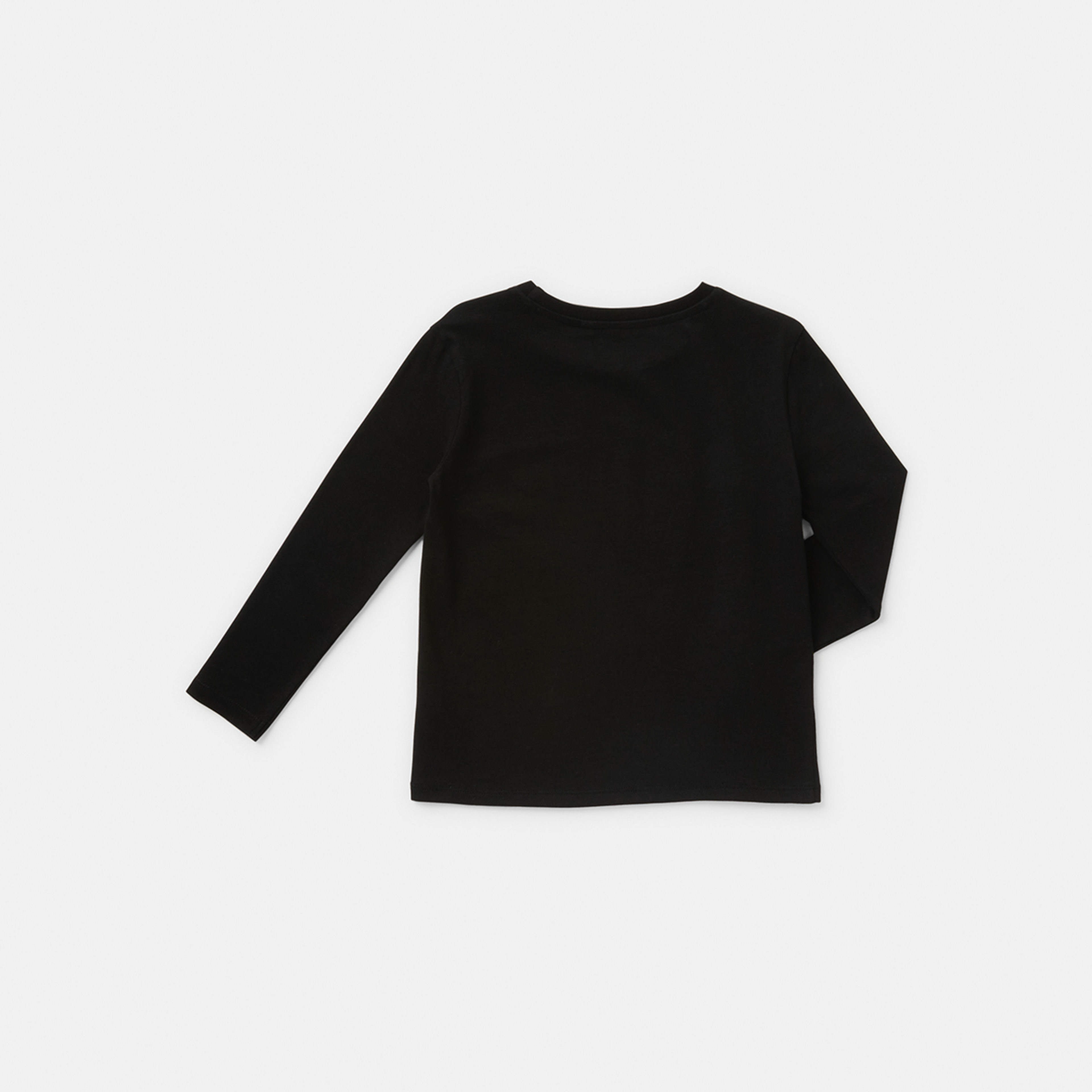 8 Long Sleeve Plain T-shirt Black, 8 of 8