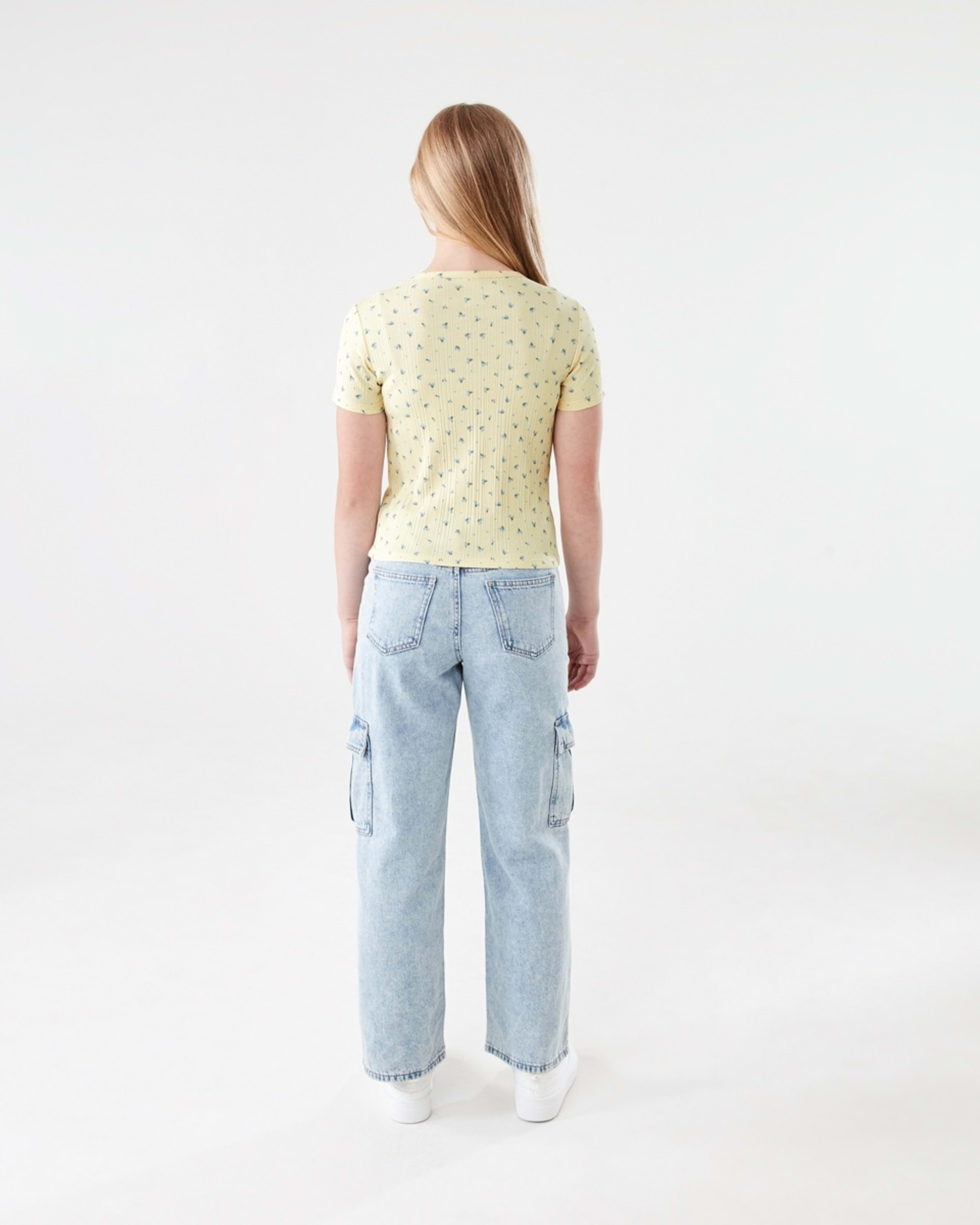 7 Rib Henley T-shirt SUNNY DITSY BUTTER CREAM, 7 of 7