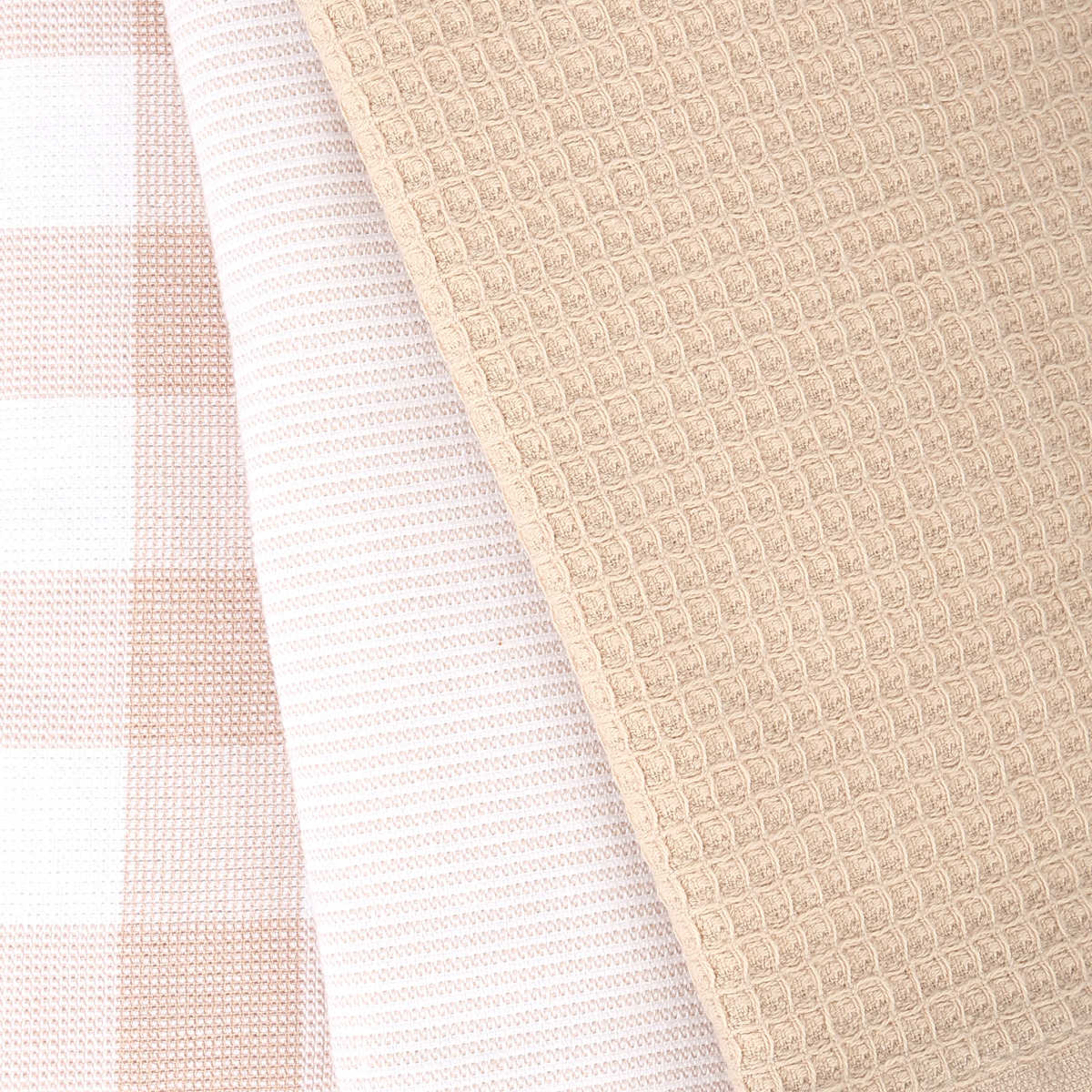 2 3 Pack Natural Check Tea Towels, 2 of 5