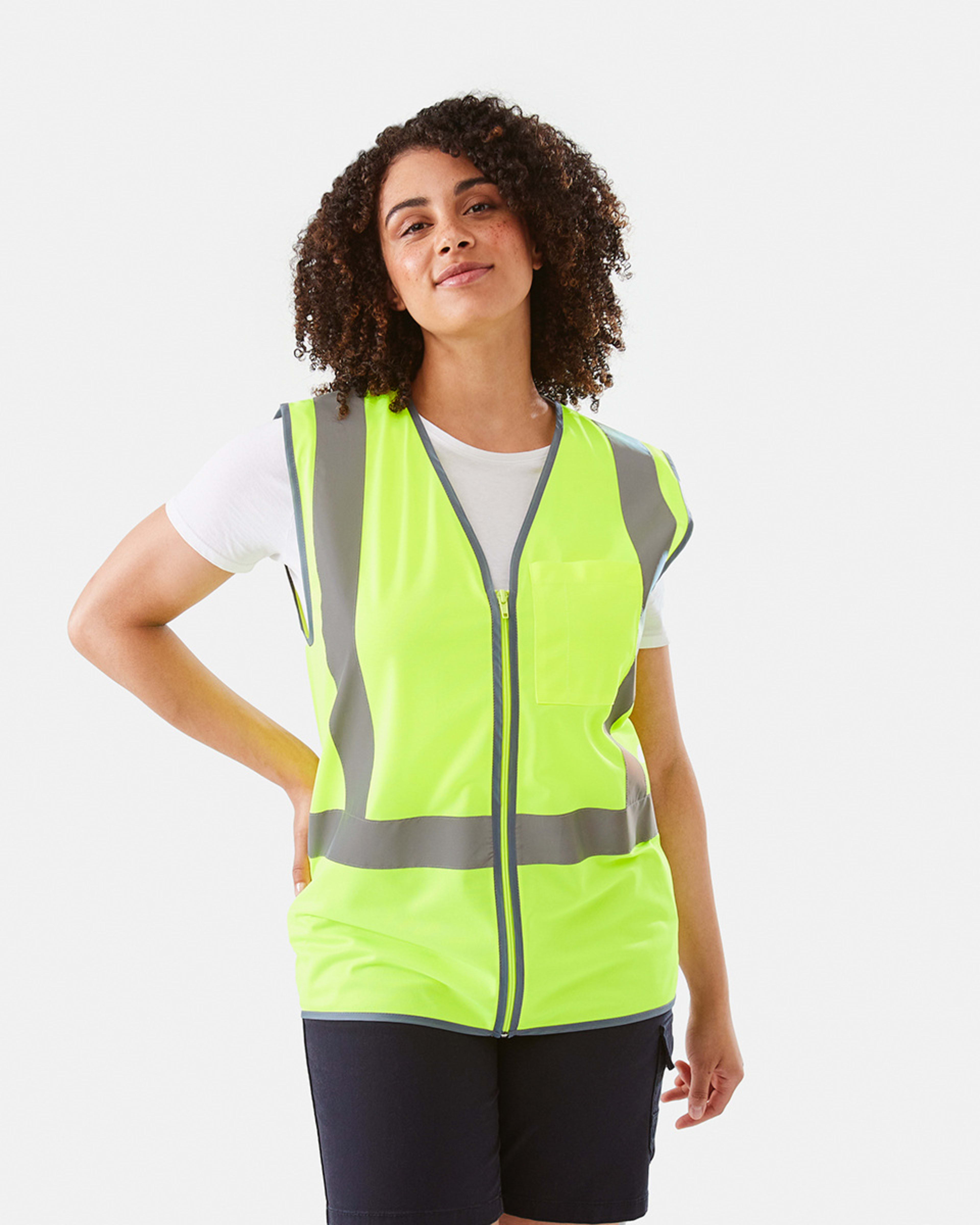 2 Workwear Hi-Visibility Vest FLURO YELLOW, 2 of 10
