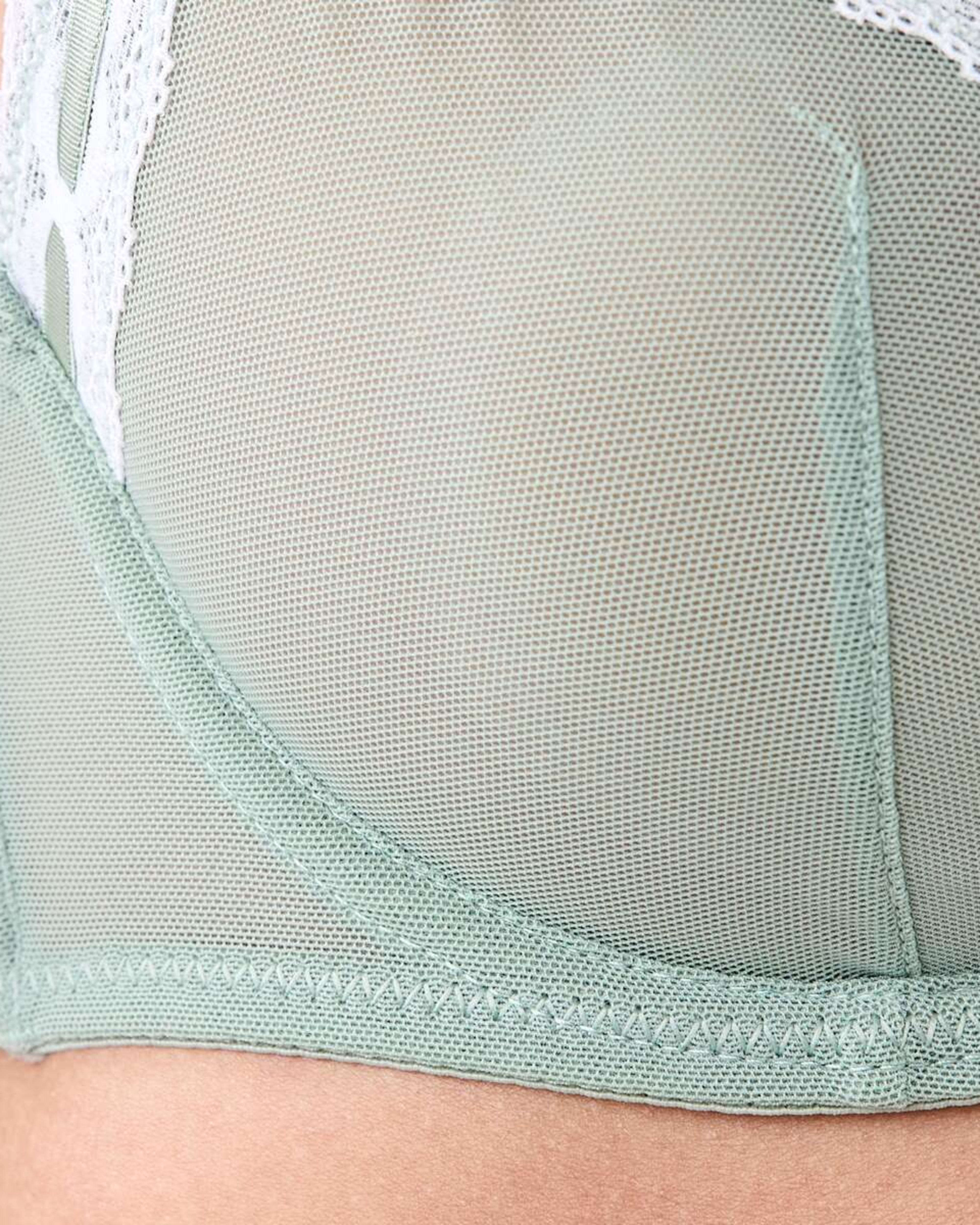 6 Co-ordinated Ribbon Trim Soft Cup Bra Ice Grn, 6 of 6