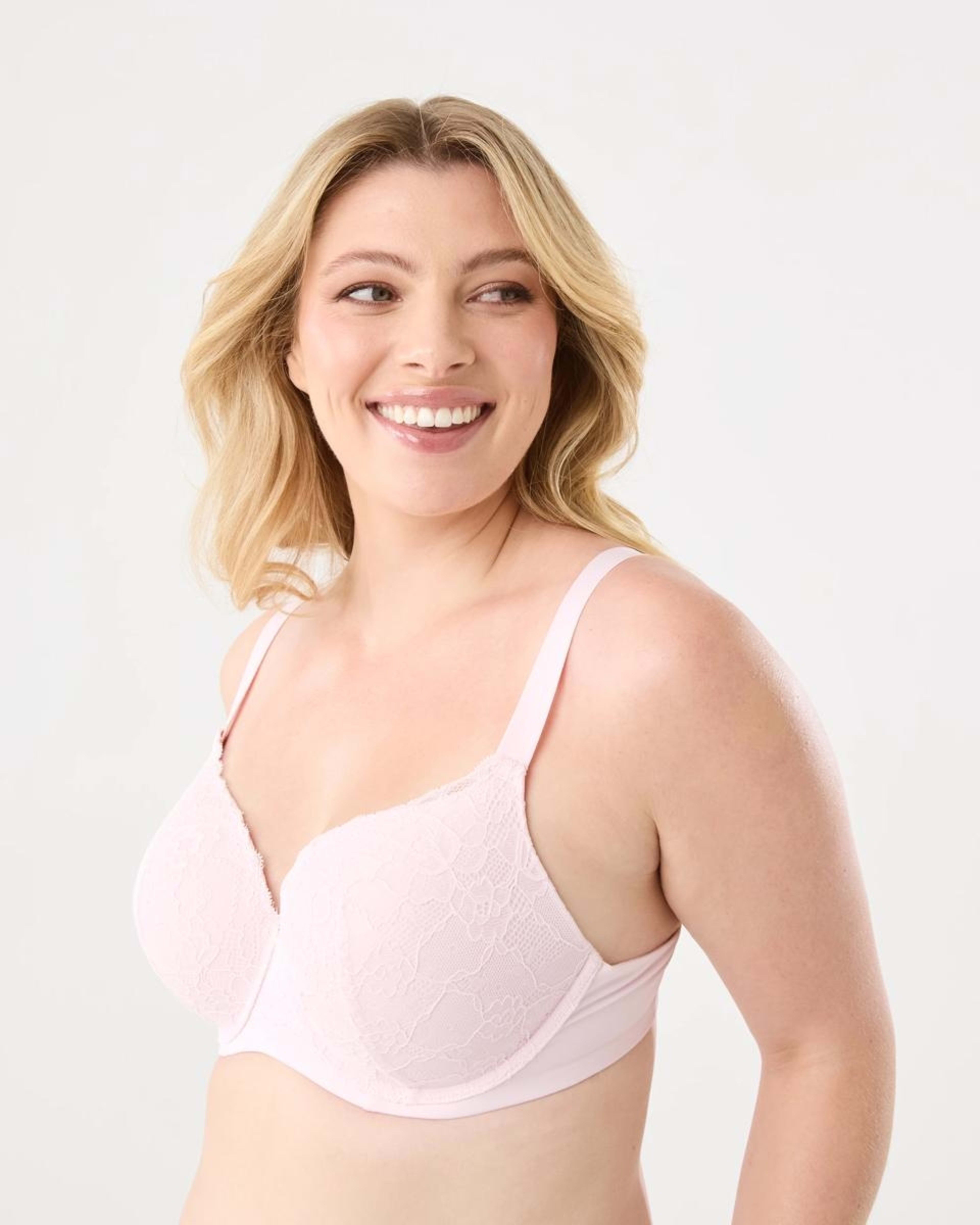 2 Full Figure Lace T-Shirt Bra Bllet Pink, 2 of 6