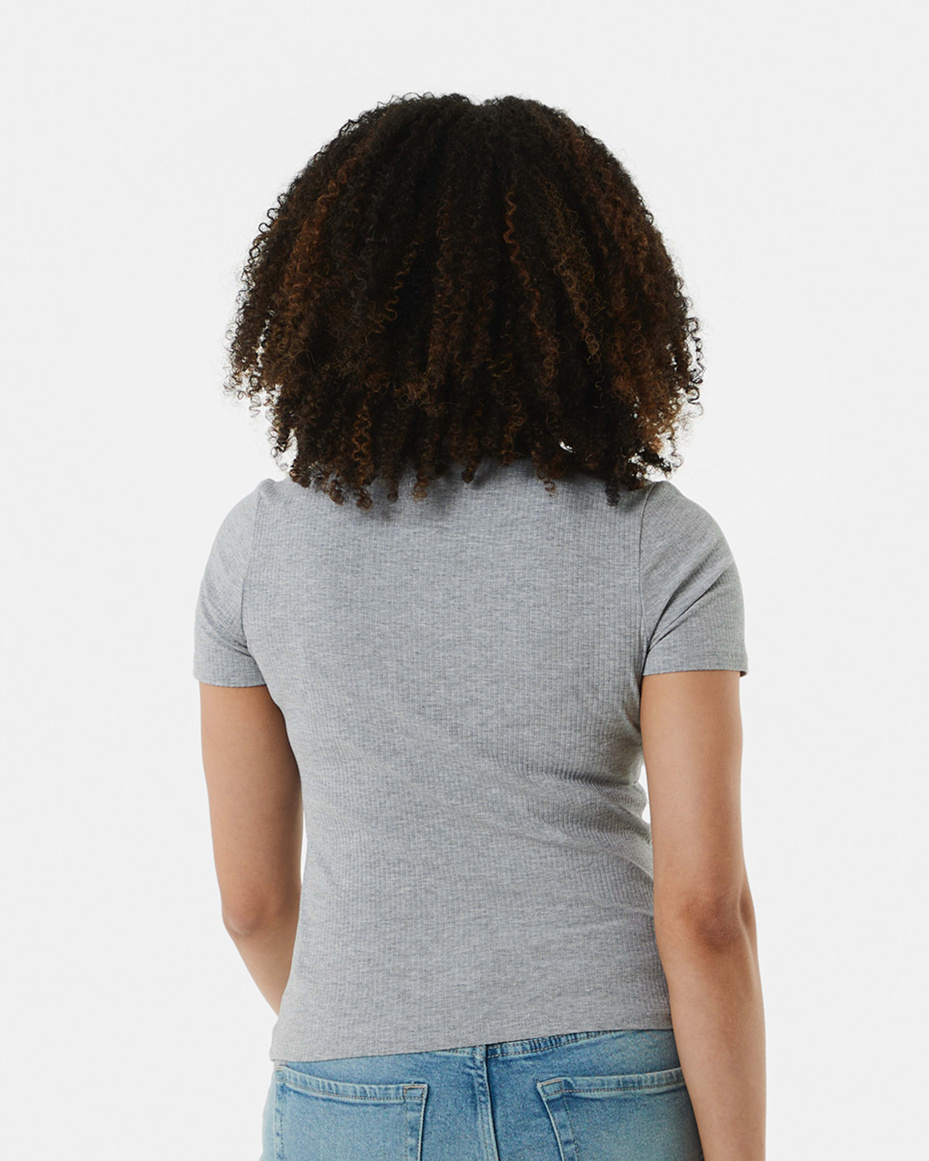 3 Short Sleeve Rib Crew Neck T-shirt Ash Marle, 3 of 6