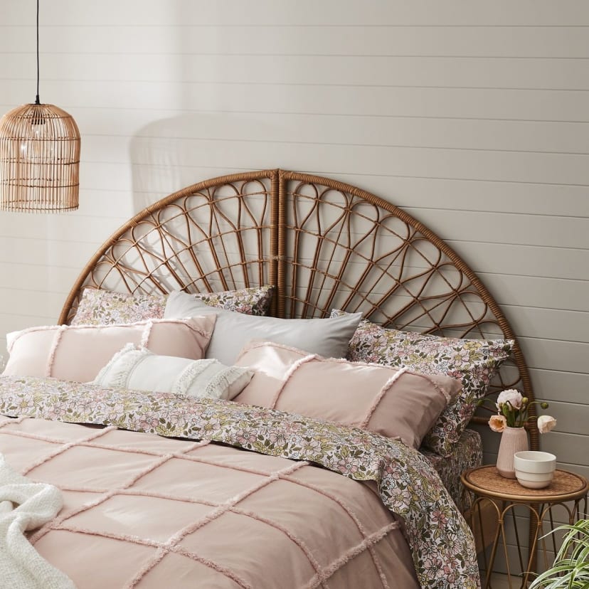 Queen Bed Woven Arch Bedhead Kmart