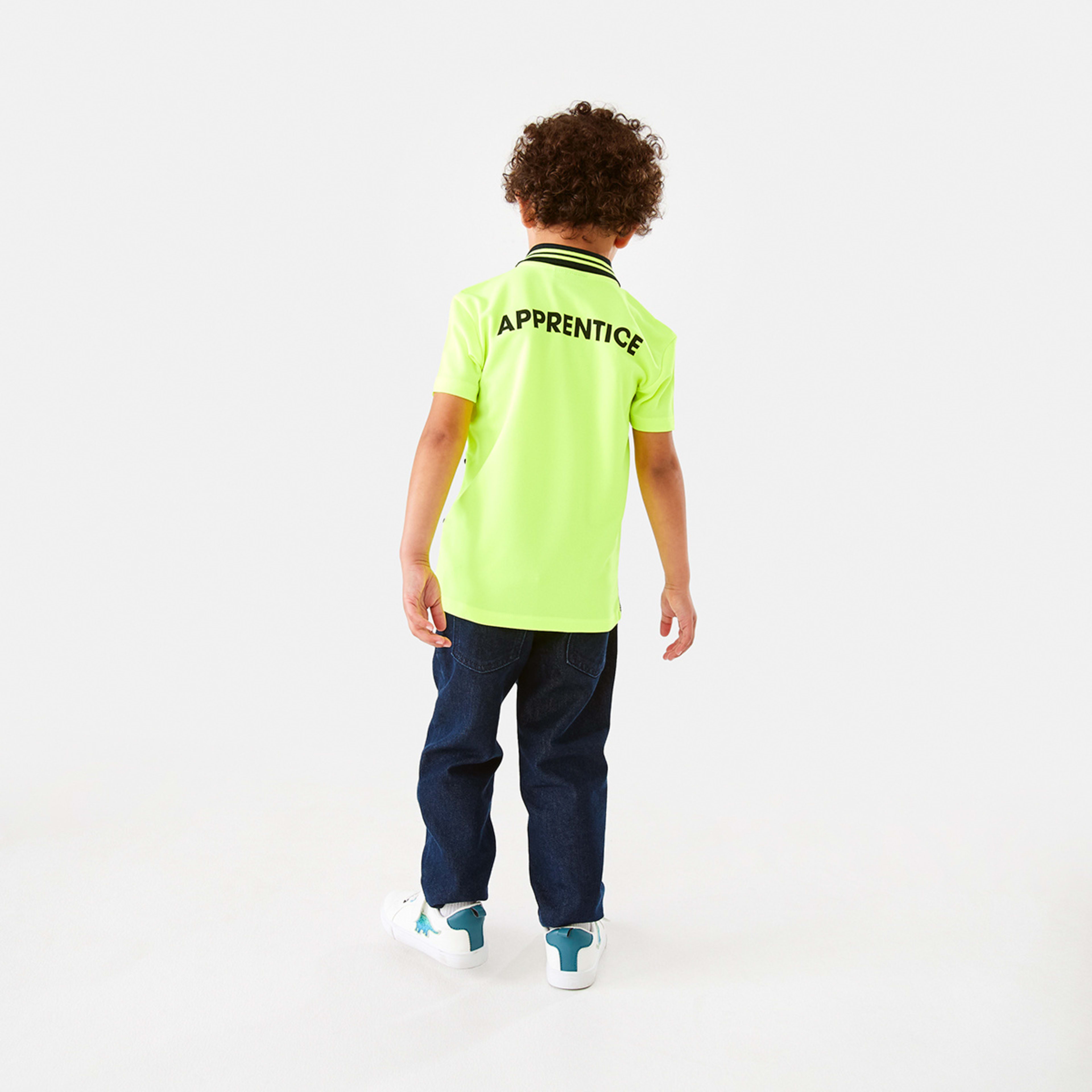 7 Mini Me Work Polo T-shirt Yellow, 7 of 9