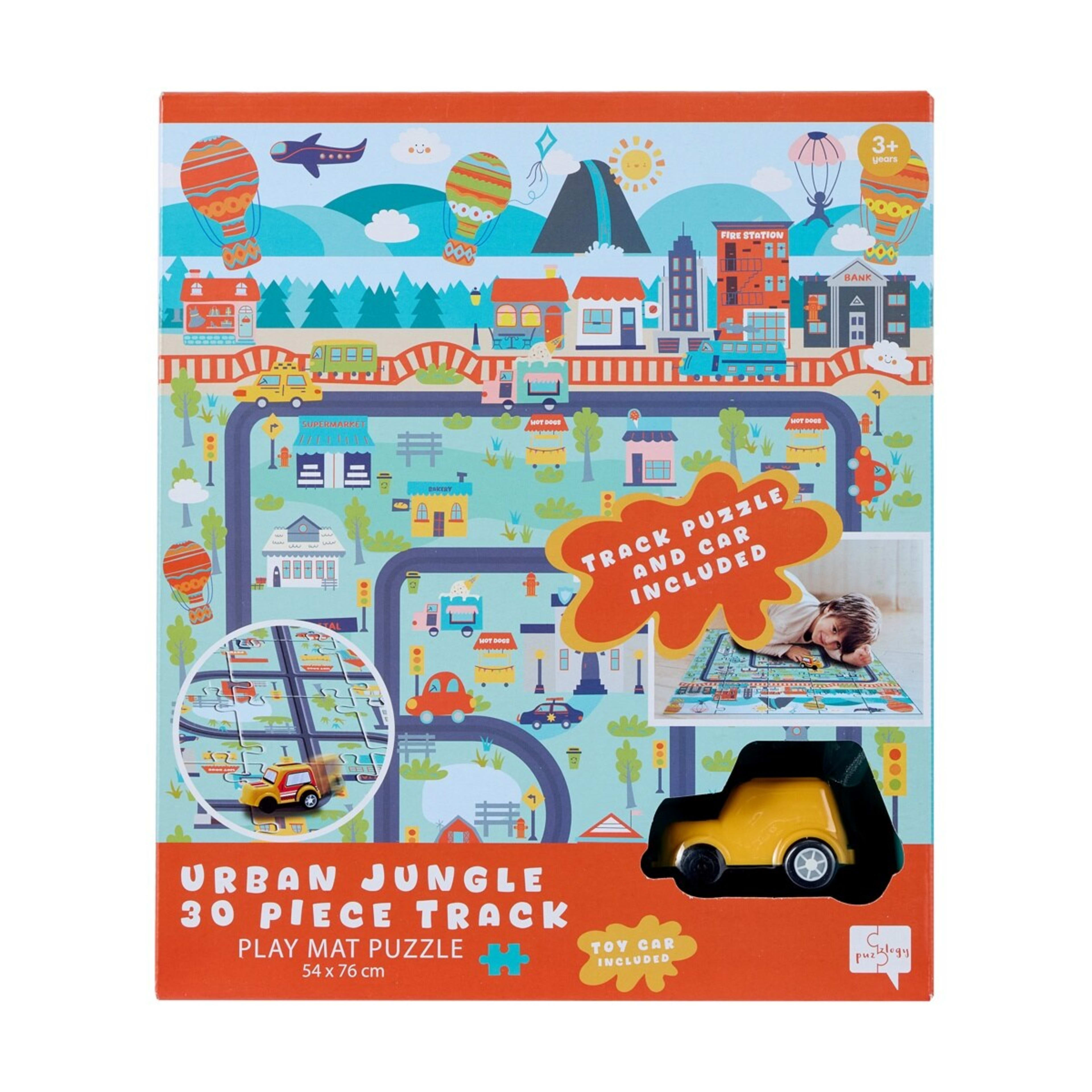 1 30 Piece Urban Jungle Track Play Mat Puzzle, 1 of 7