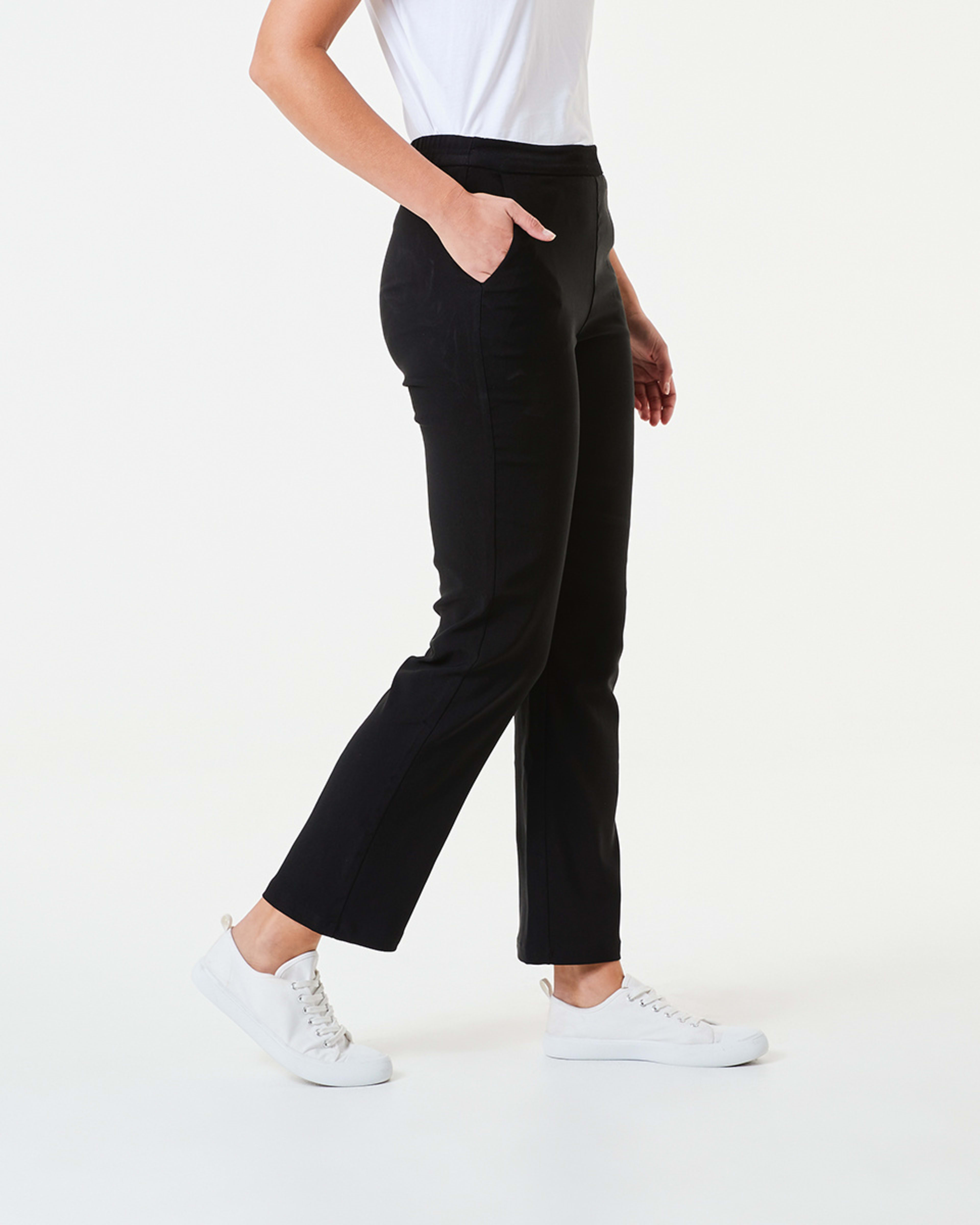 2 Pull On Straight Leg Pants BLACK, 2 of 6