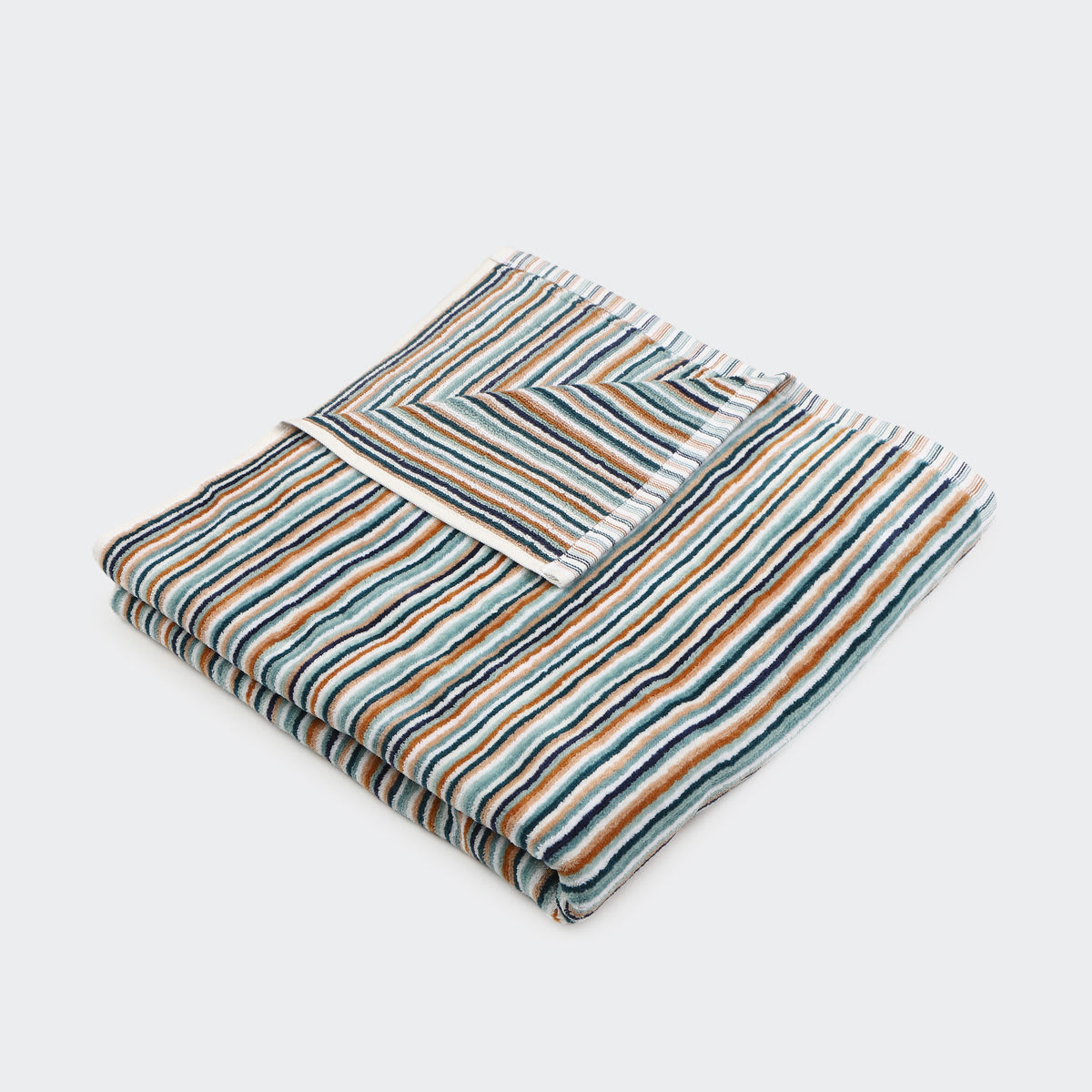 Mini Stripe Cotton Bath Towel Teal Kmart