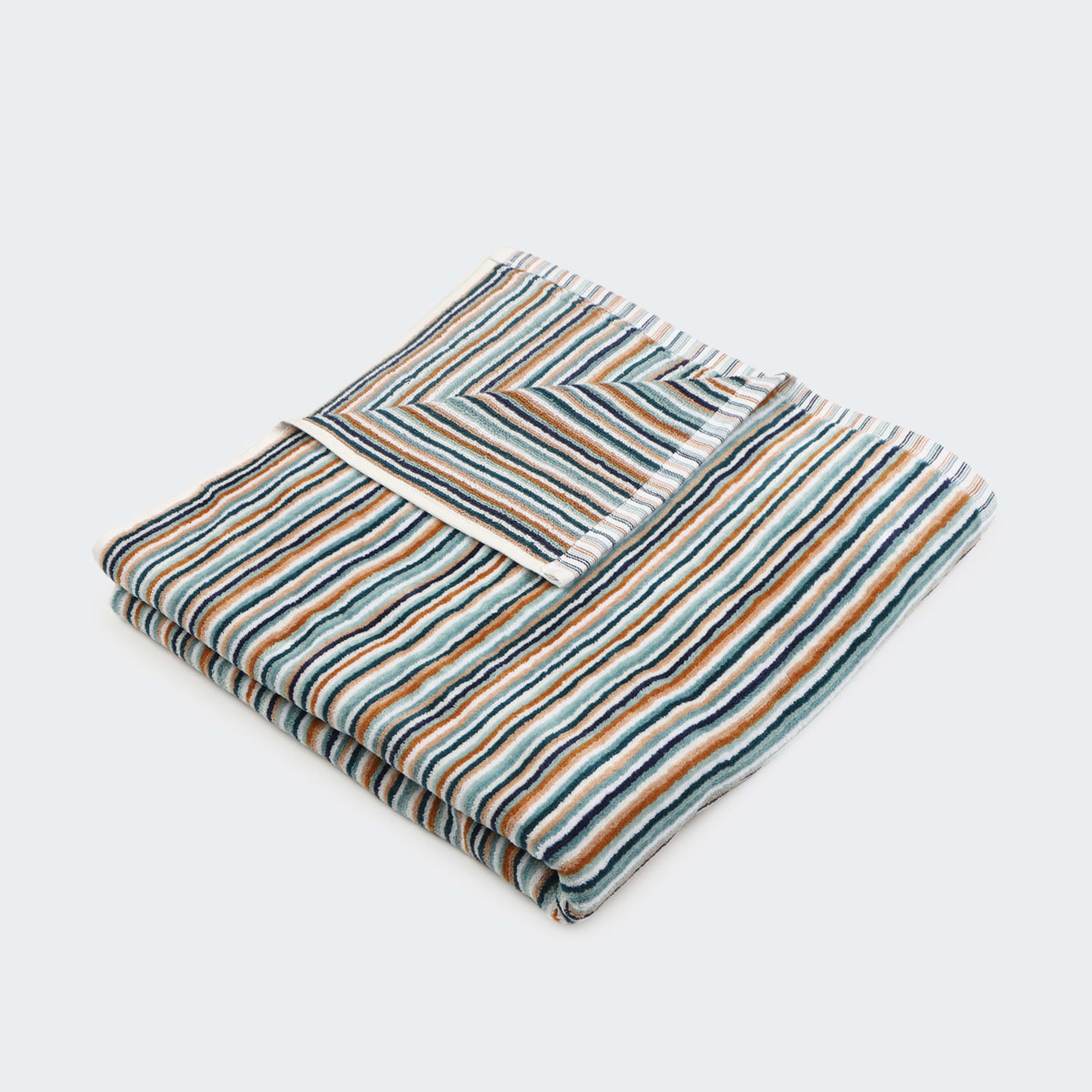 Mini Stripe Cotton Bath Towel Teal Kmart