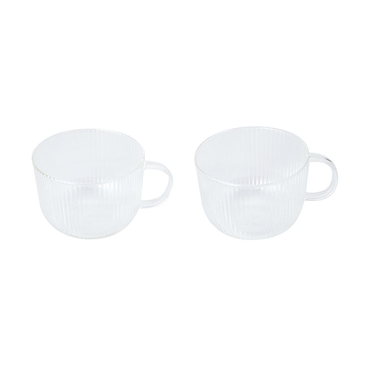 2 Pack Linear Glass Tea Cups Kmart