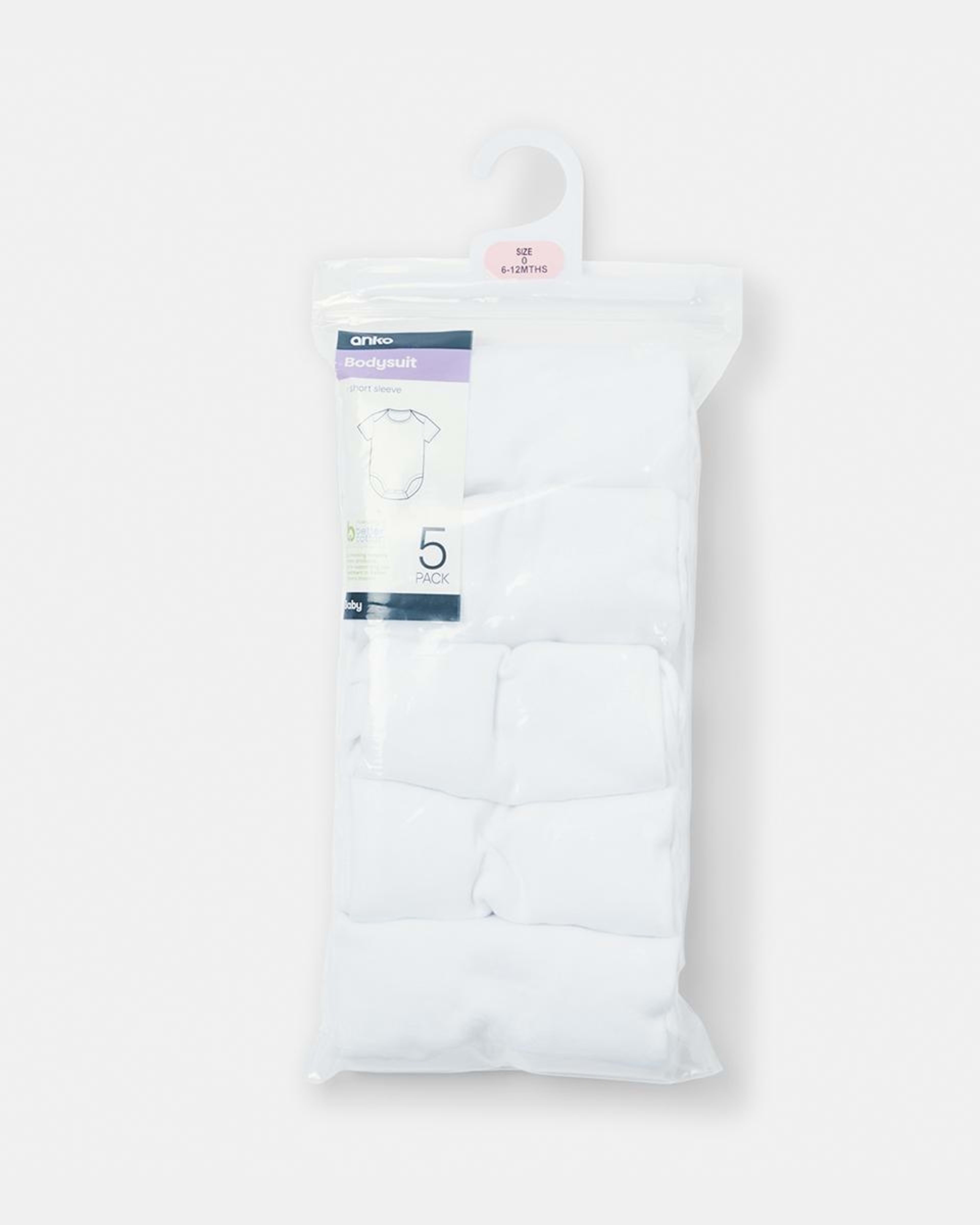 4 5 Pack Short Sleeve Bodysuits White Multi Pack, 4 of 4