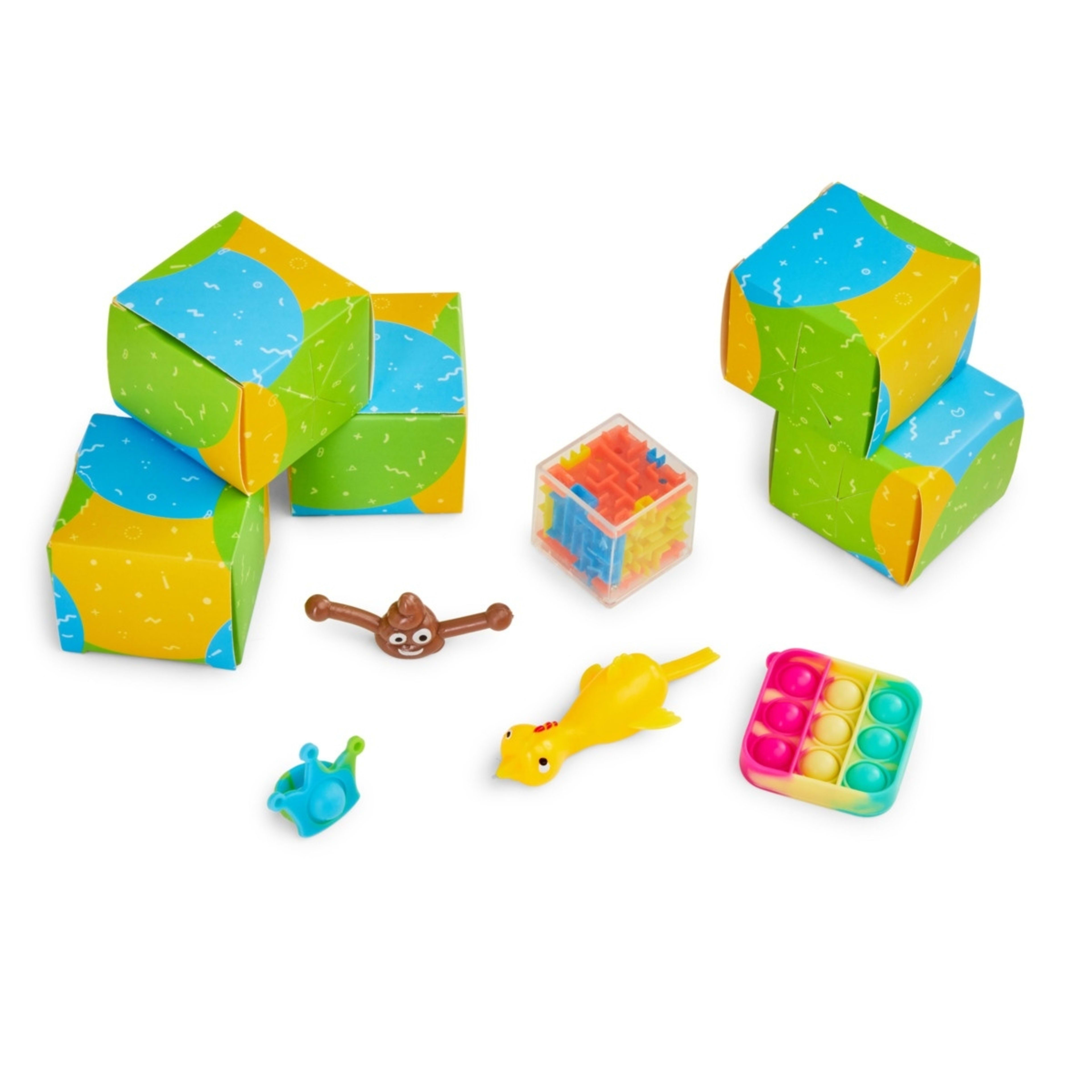 3 5 Pack ToyMania The Sensory Toy Box Unzip Surprise Box - Assorted, 3 of 5
