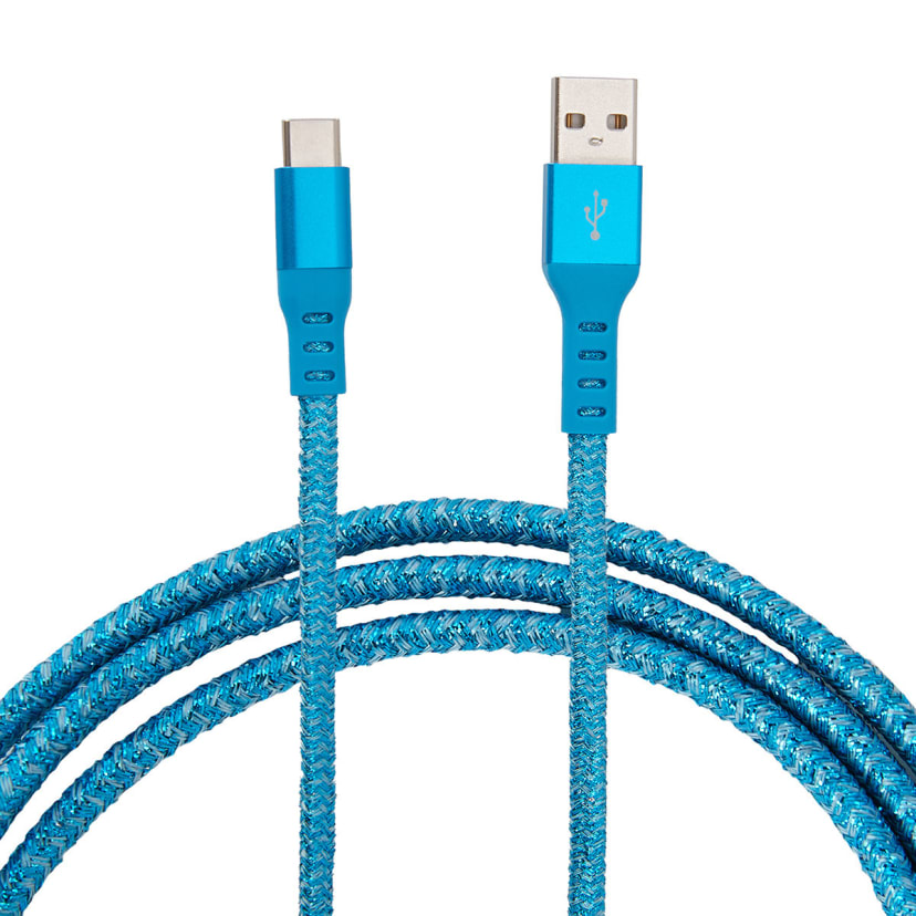 USBC Metal Cable 1m Blue Kmart