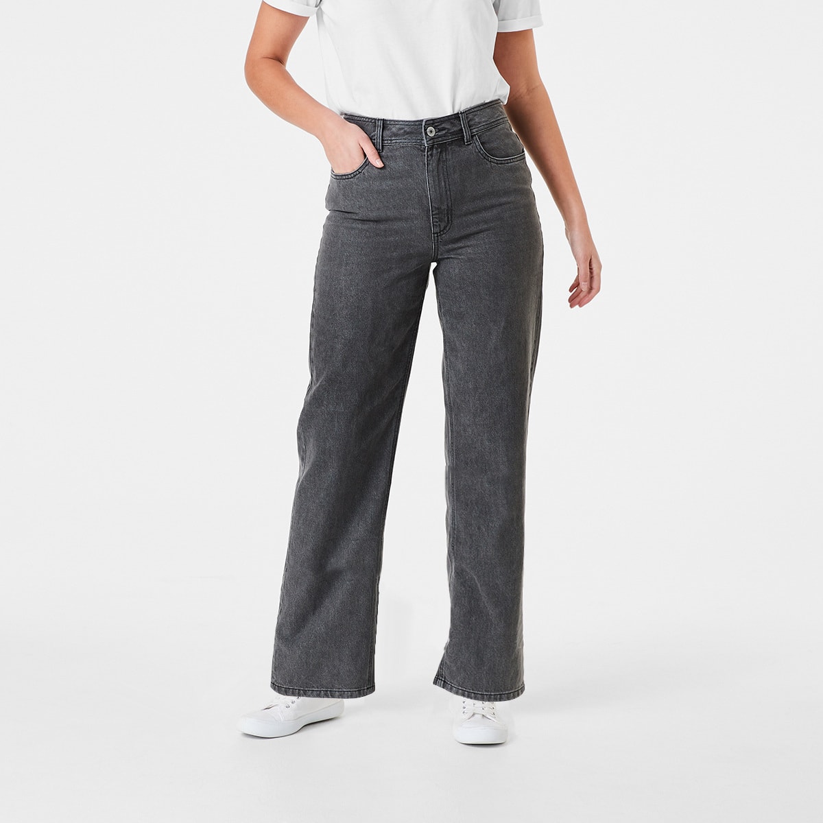Full Length Relaxed Jeans - Kmart