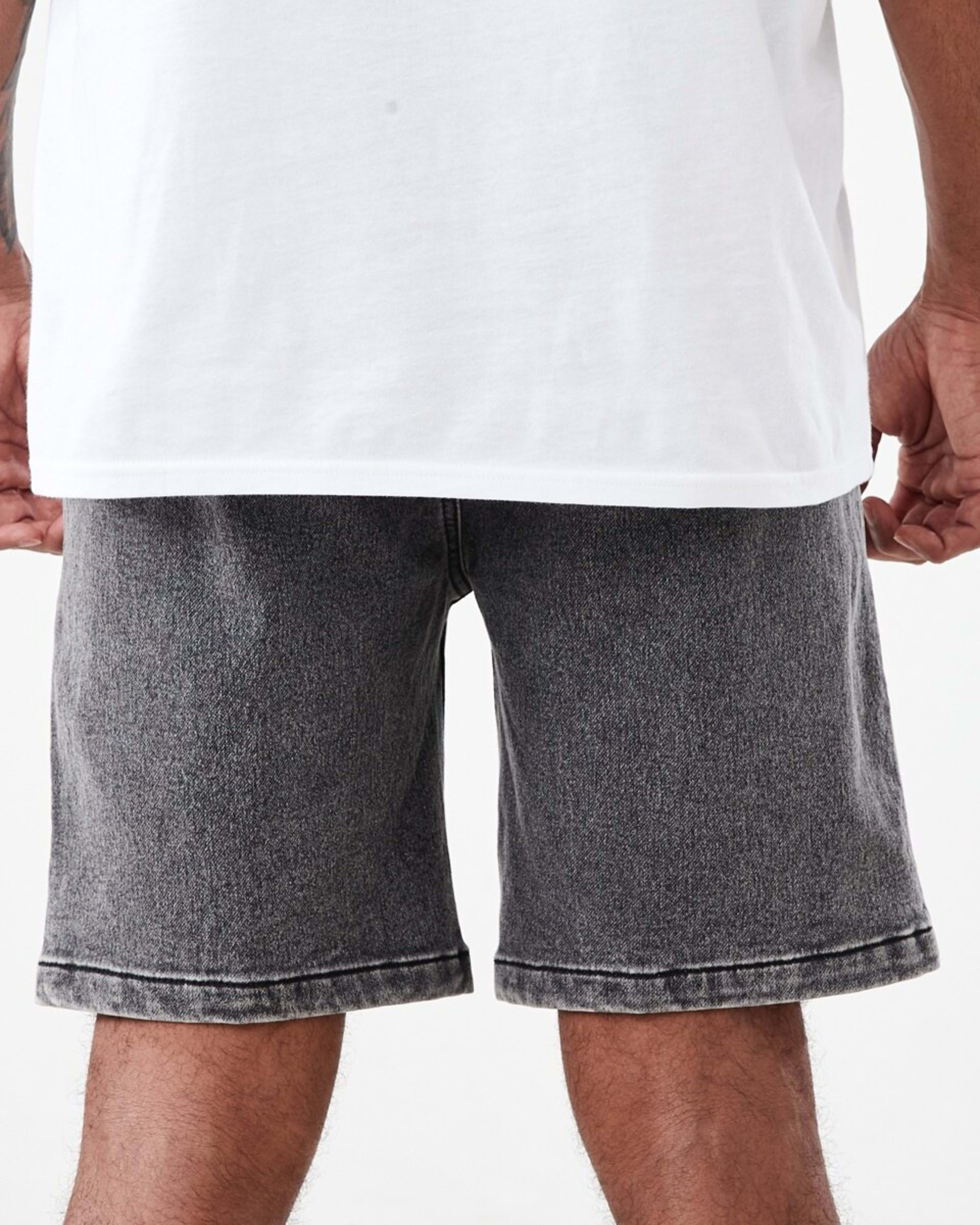 3 Denim Jogger Shorts Vintage Black, 3 of 6