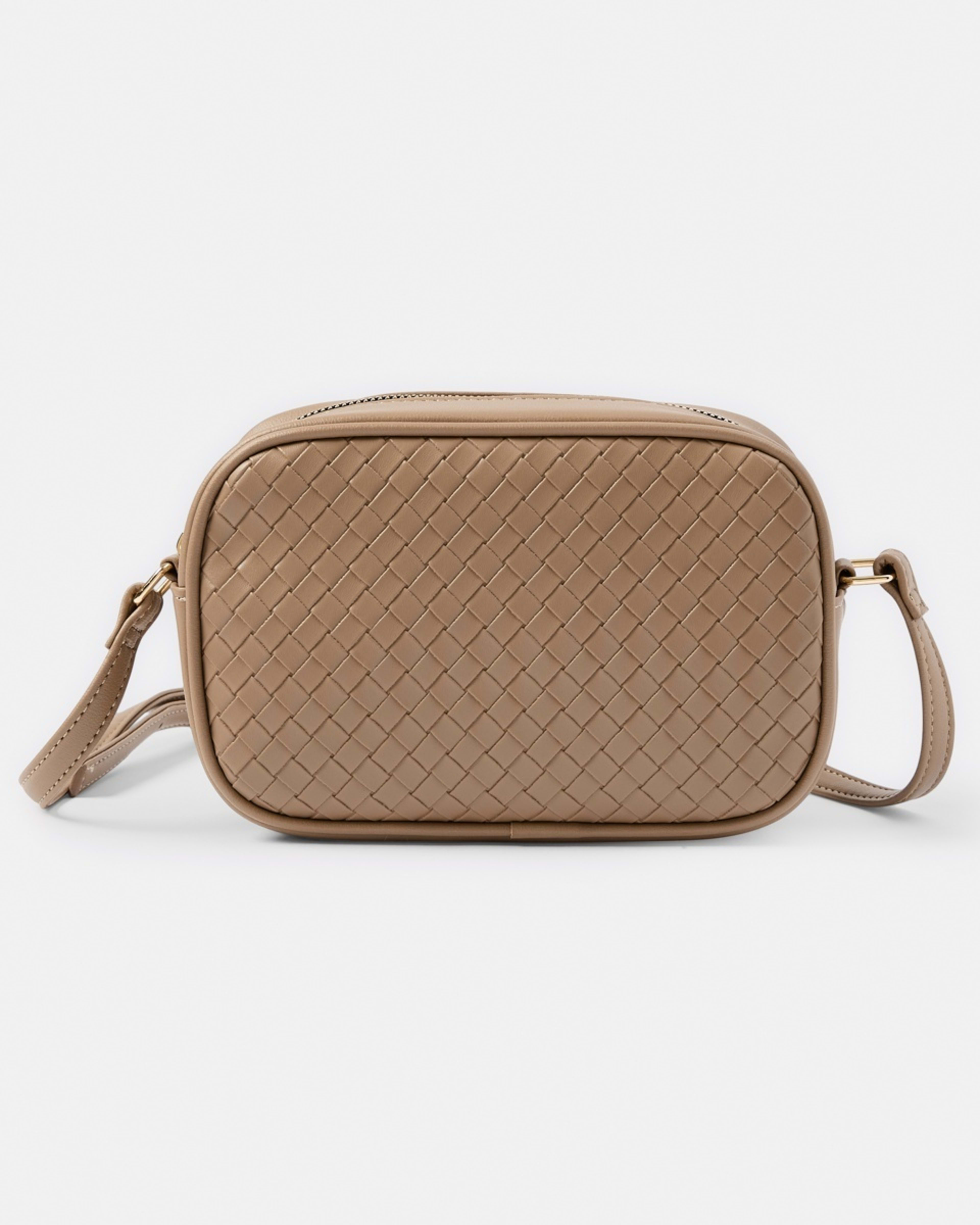 1 Woven Crossbody Bag HAZELNUT LATTE