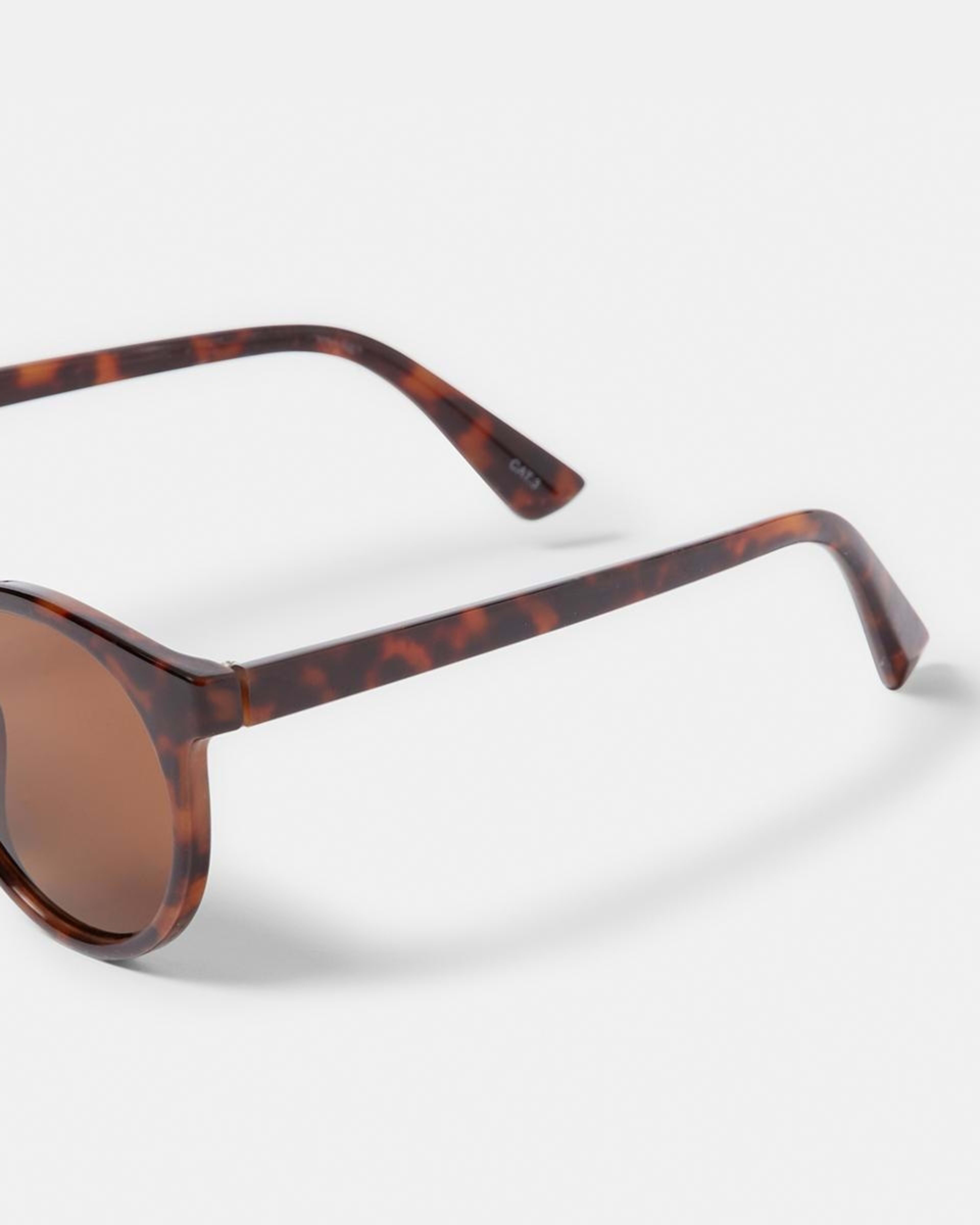 4 Basic Round Sunglasses Brown Tort, 4 of 6