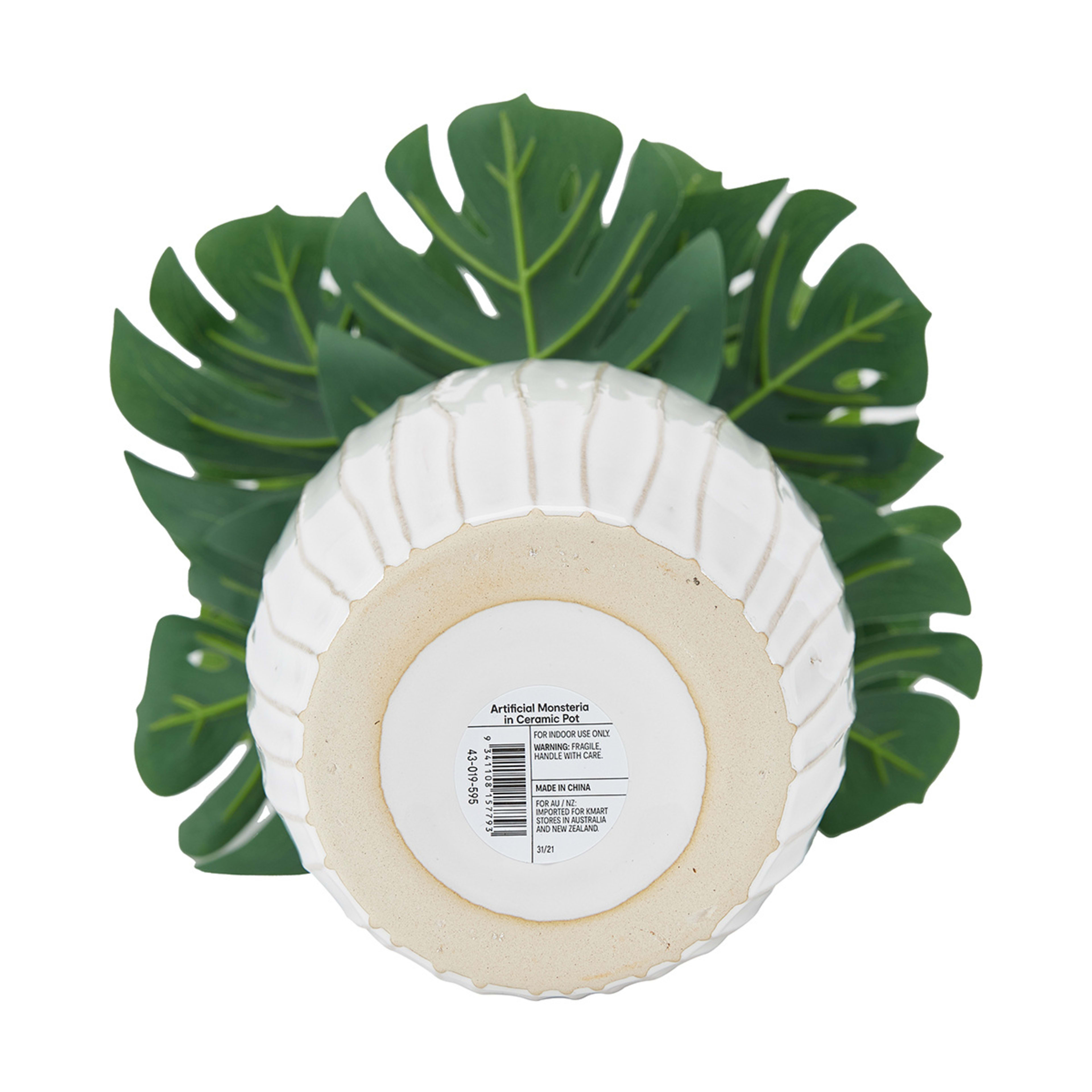 Artificial Monstera in Ceramic Pot Kmart