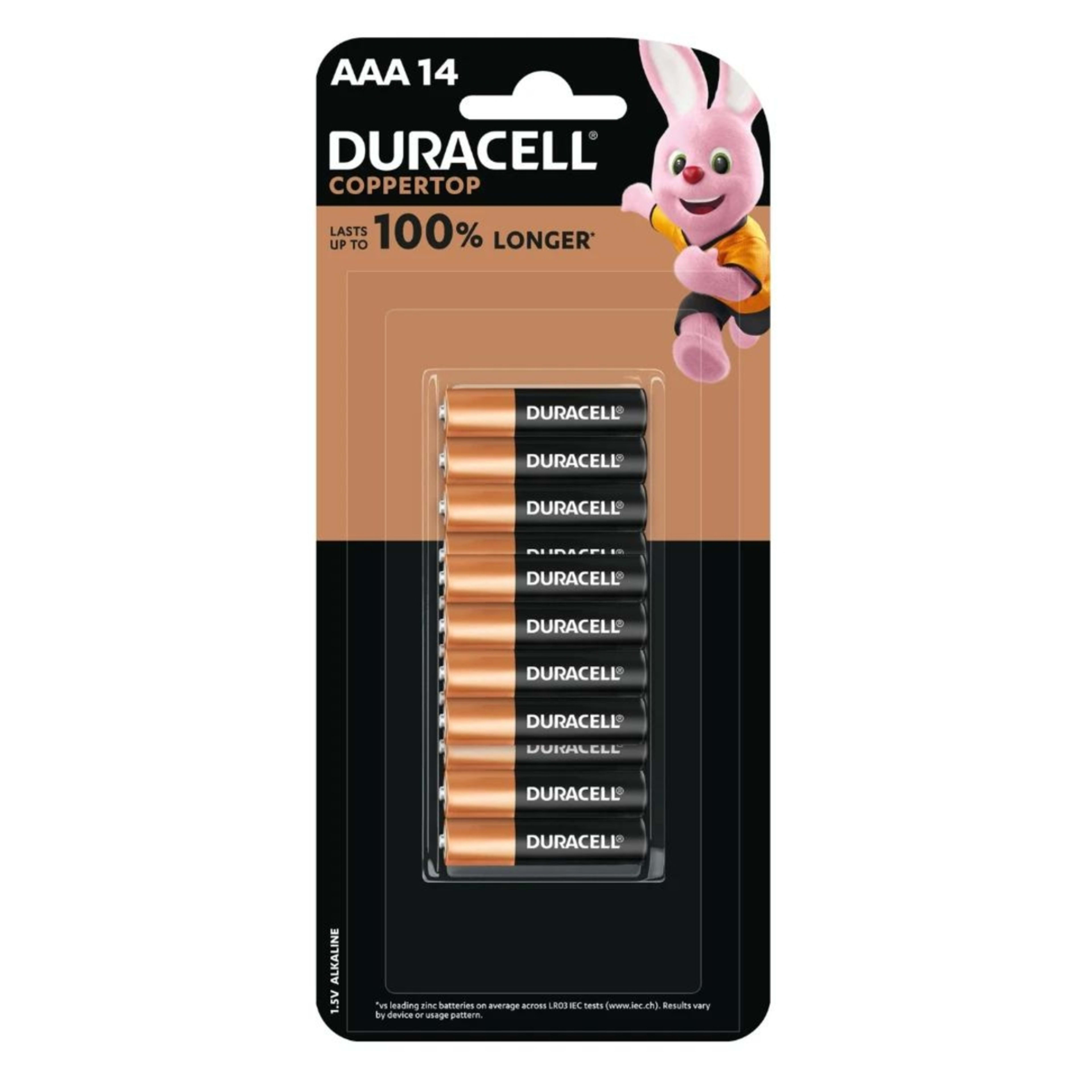 1 Duracell Coppertop Alkaline AAA 14 Pack Batteries, 1 of 10