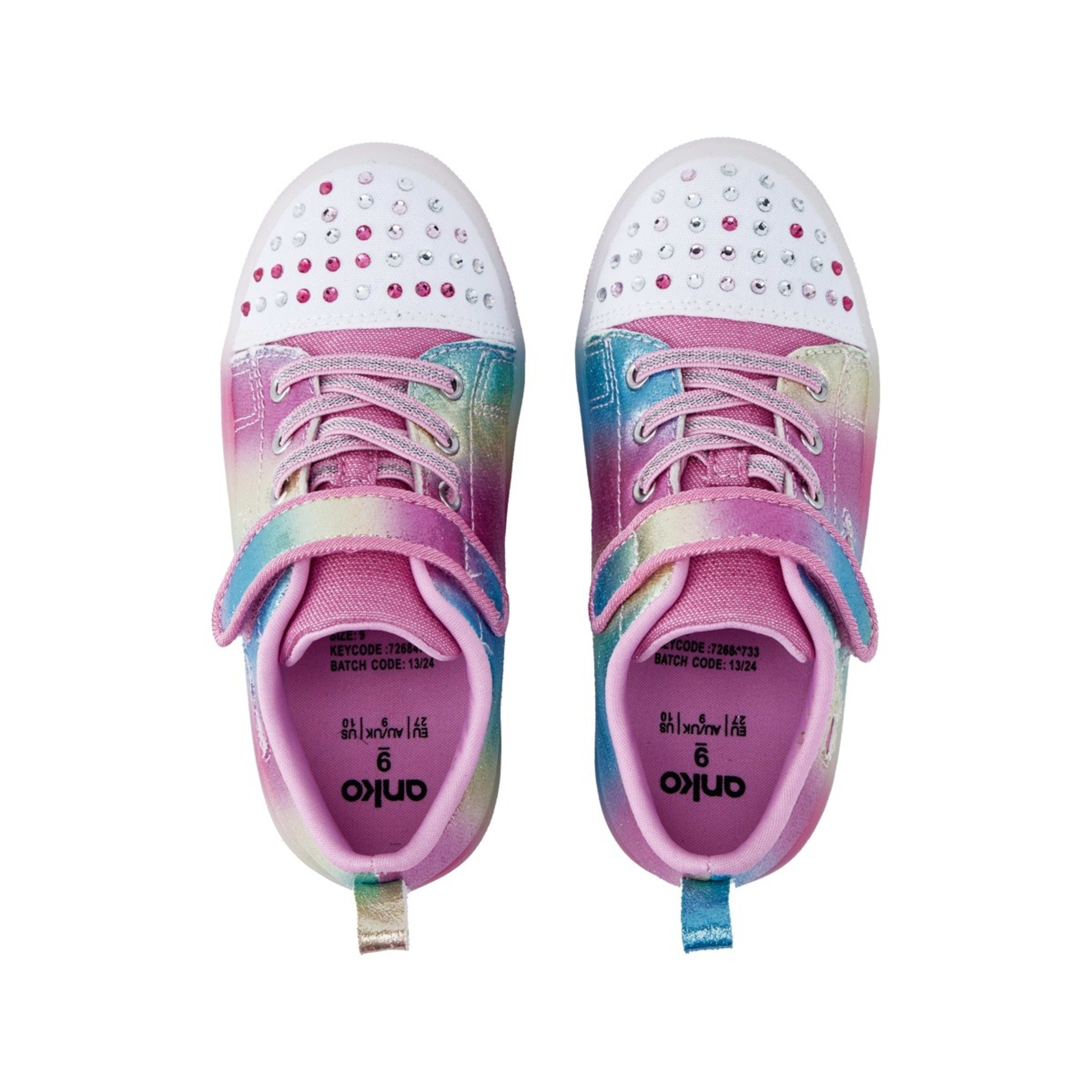 4 Junior Light-up Casual Shoes Rainbow Ombre, 4 of 6