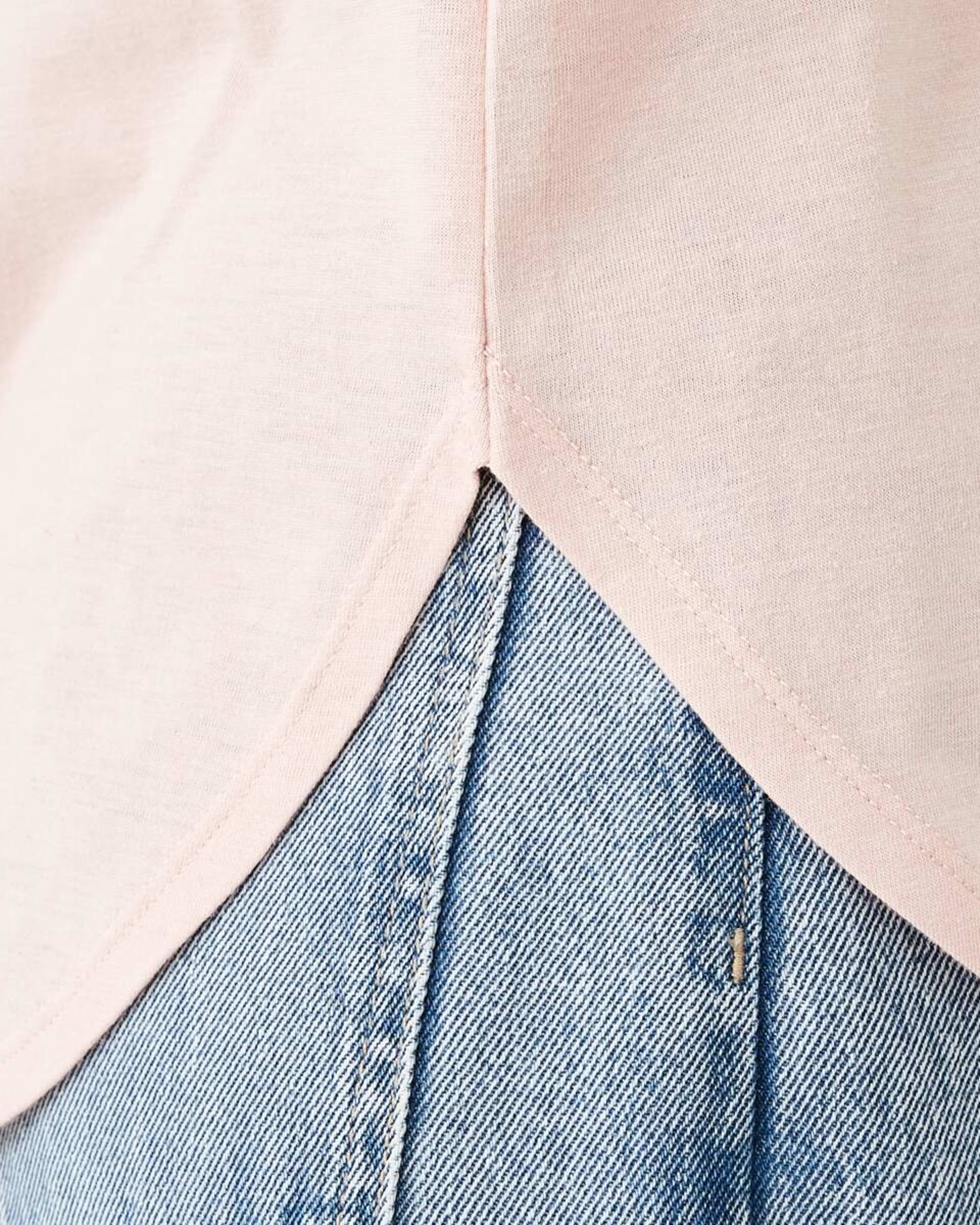 6 Extended Sleeve Slub T-shirt Rose Pink, 6 of 6