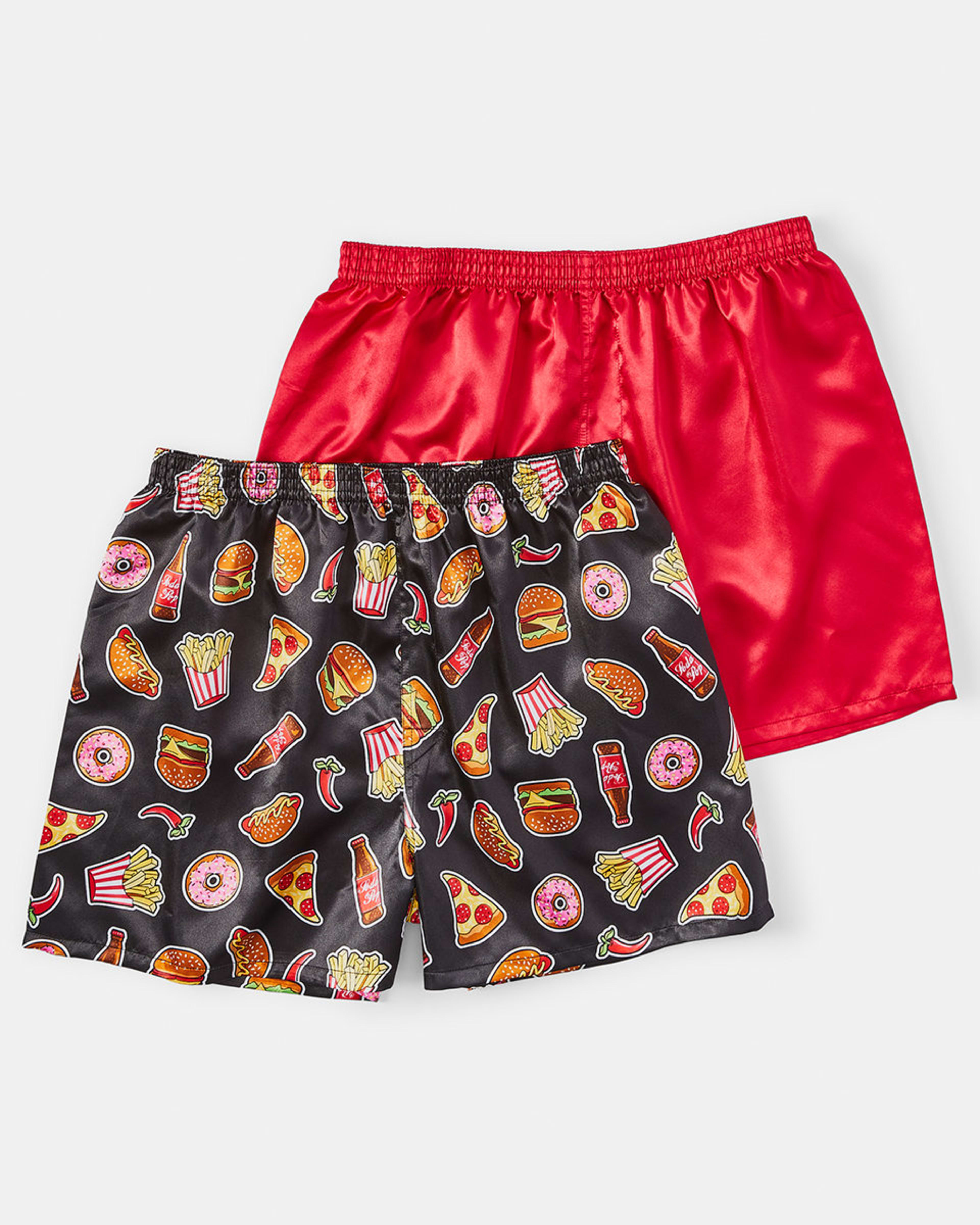 1 2 Pack Satin Boxers Pop Food, 1 of 7