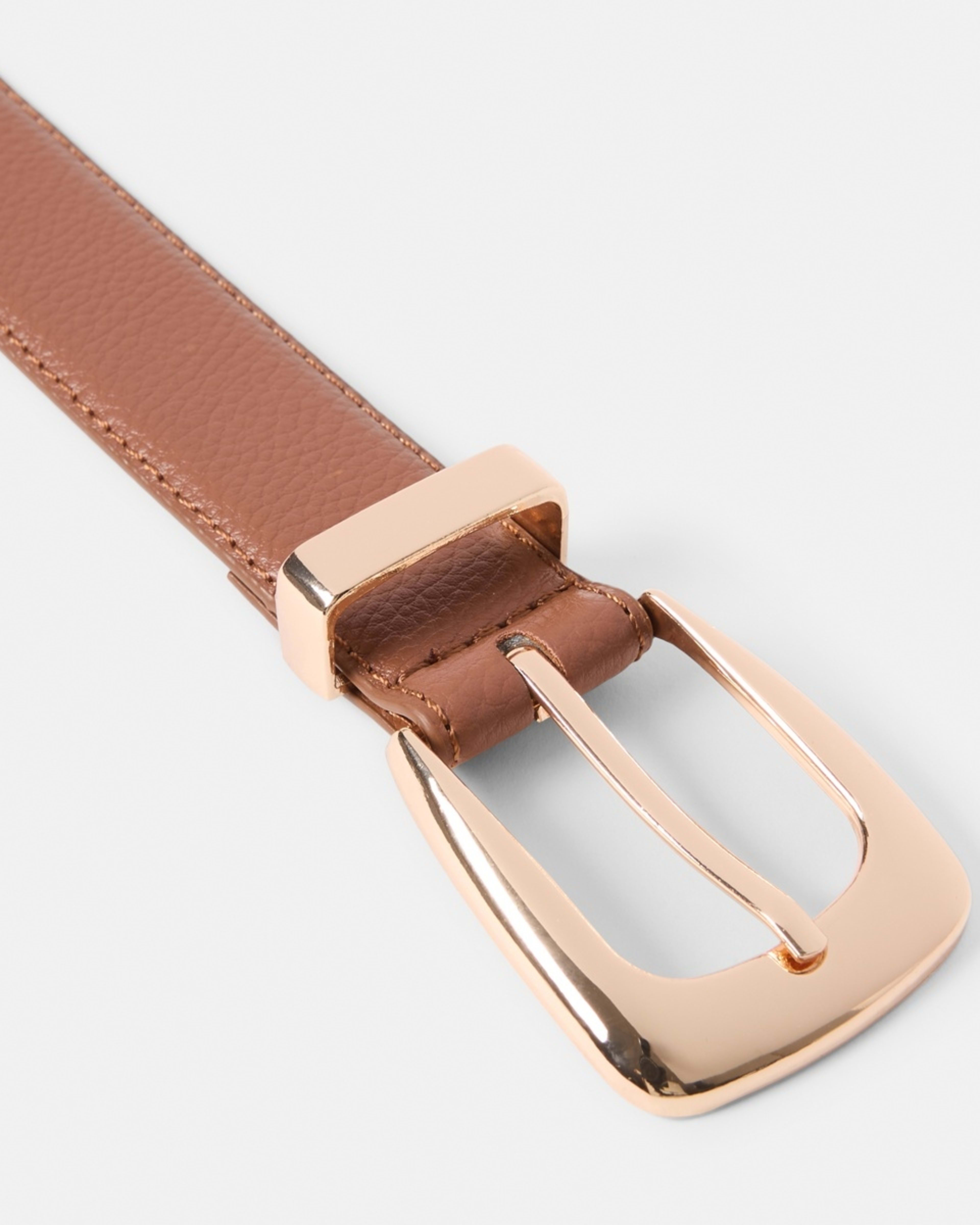 2 Statement Buckle Belt RICH TAN, 2 of 6