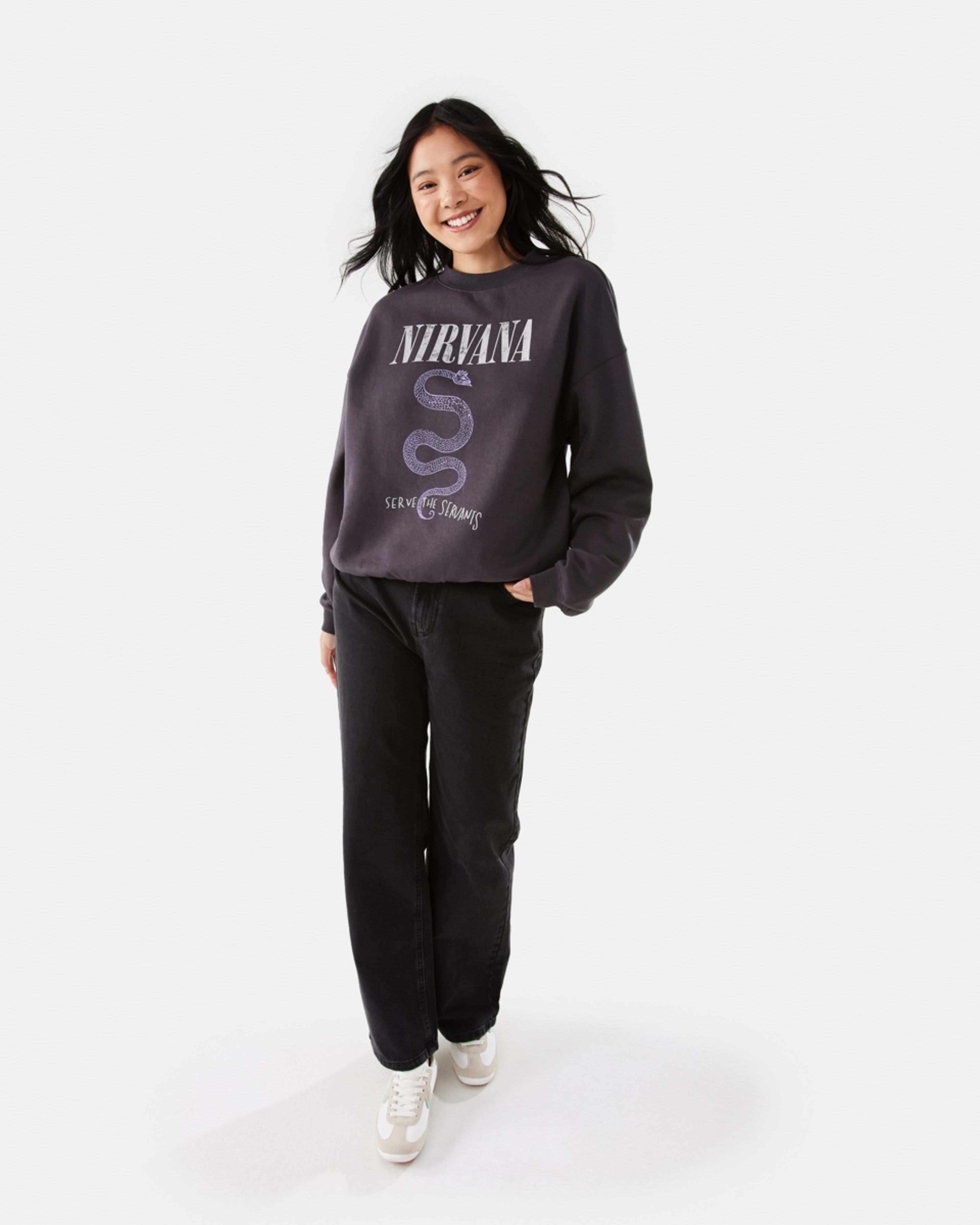 2 Long Sleeve Nirvana License Sweatshirt NIRVANA SNAKE, 2 of 8