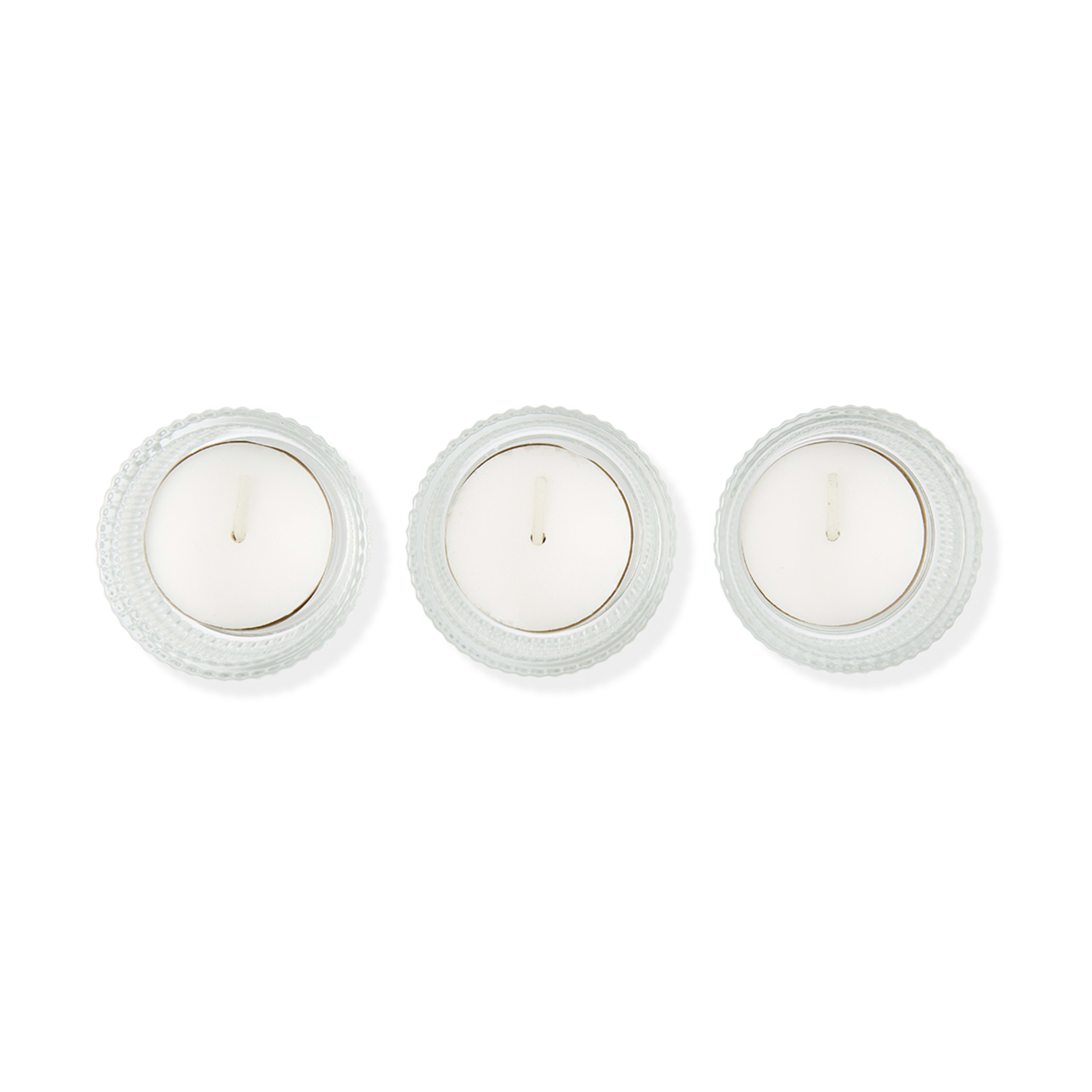 3 3 Pack Glass Tealight Holders, 3 of 7