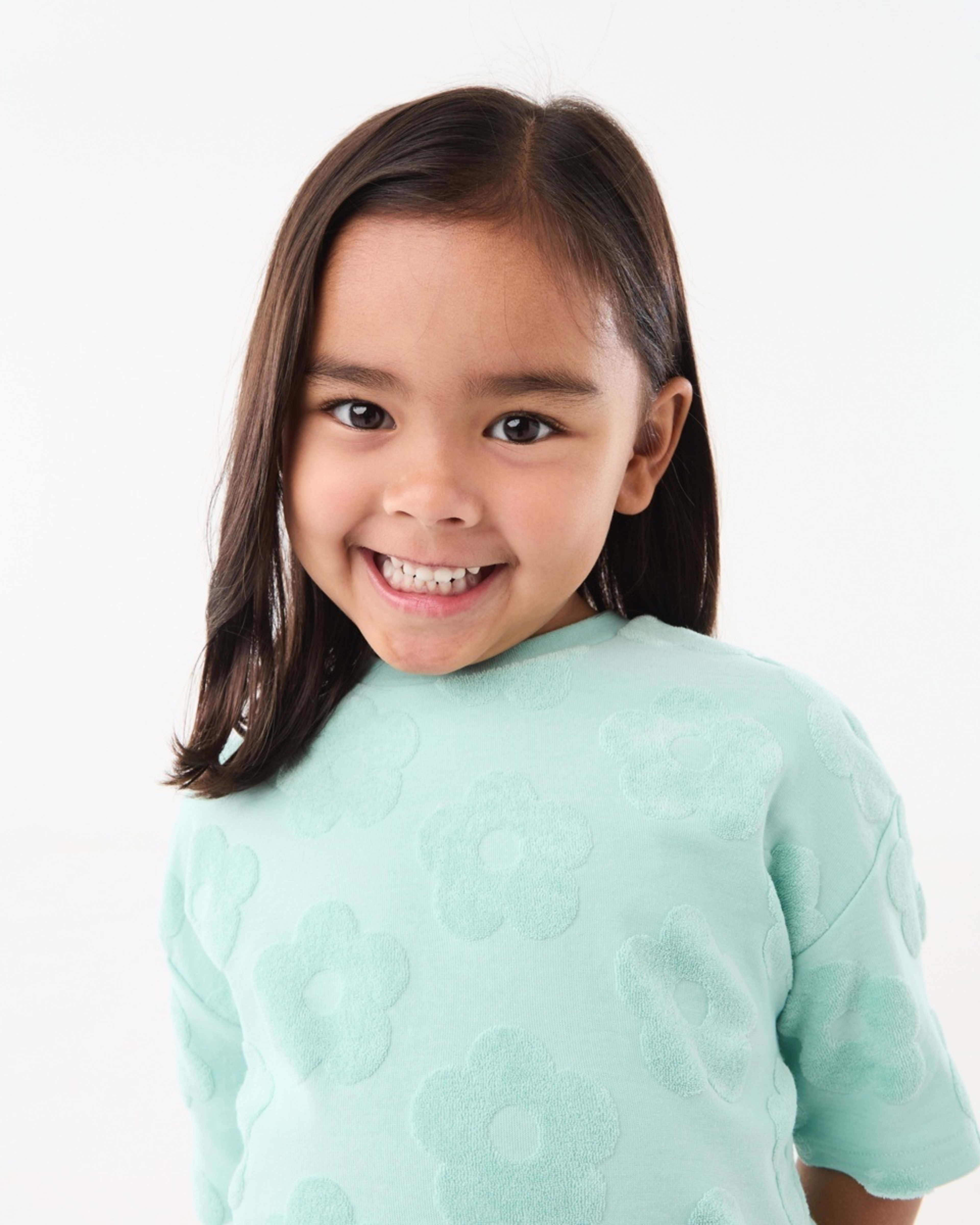 3 Short Sleeve Texture T-shirt Grn Daisy, 3 of 8