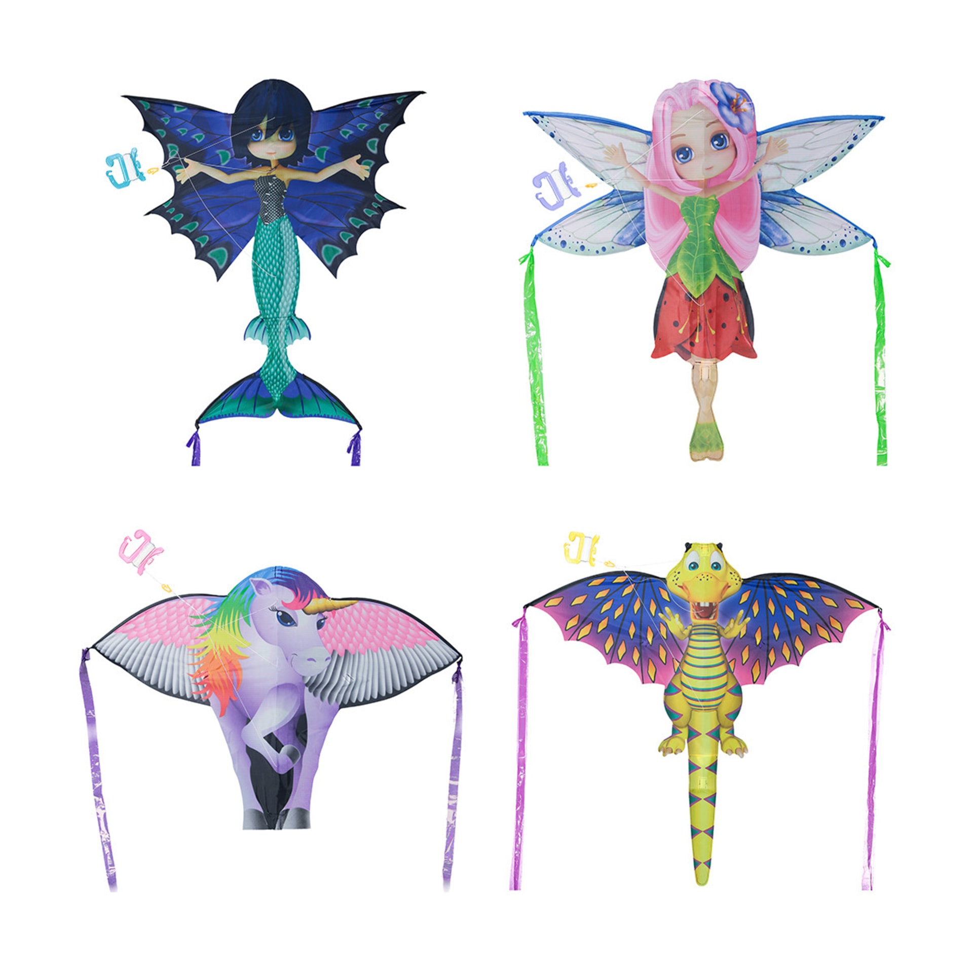 X Kites Fantasy Fliers Nylon Figure Kite Assorted Kmart