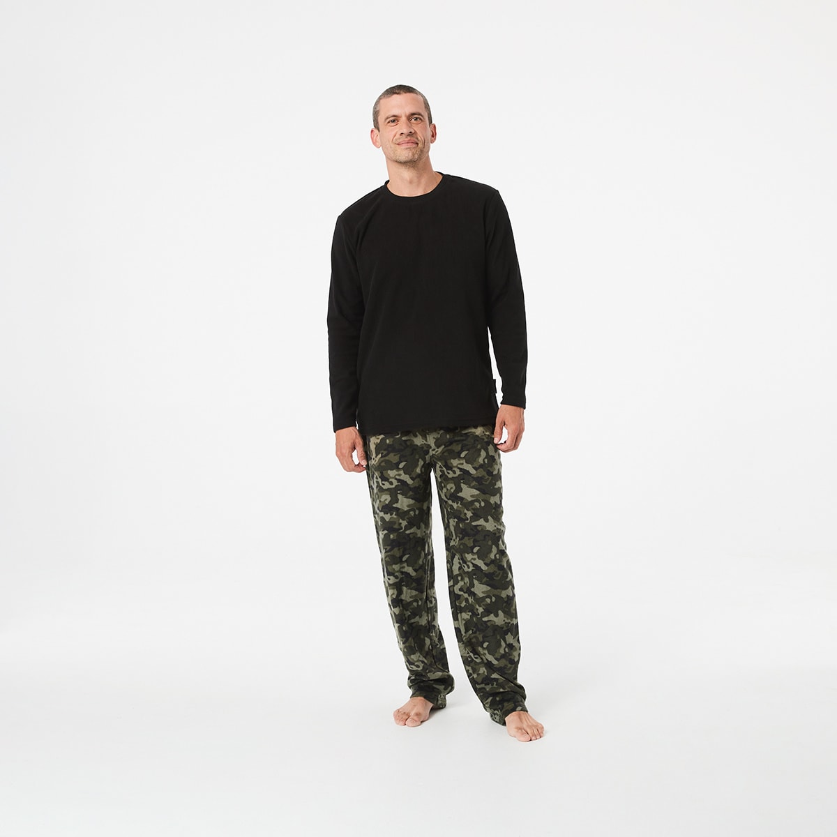 Long Sleeve Fleece Pyjama Set - Kmart