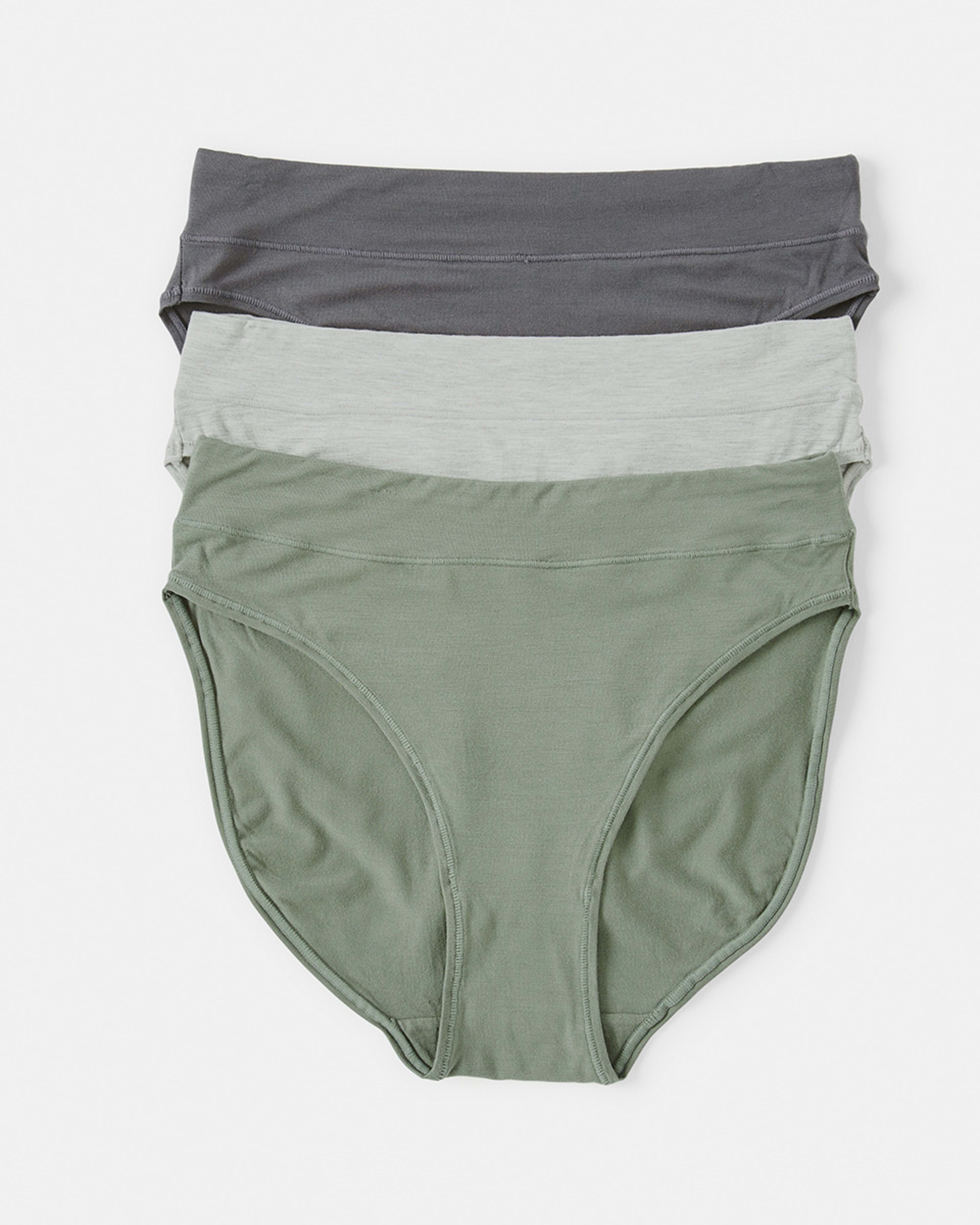1 3 Pack Bamboo Blend Hi-Cut Briefs Sg Sm Sn