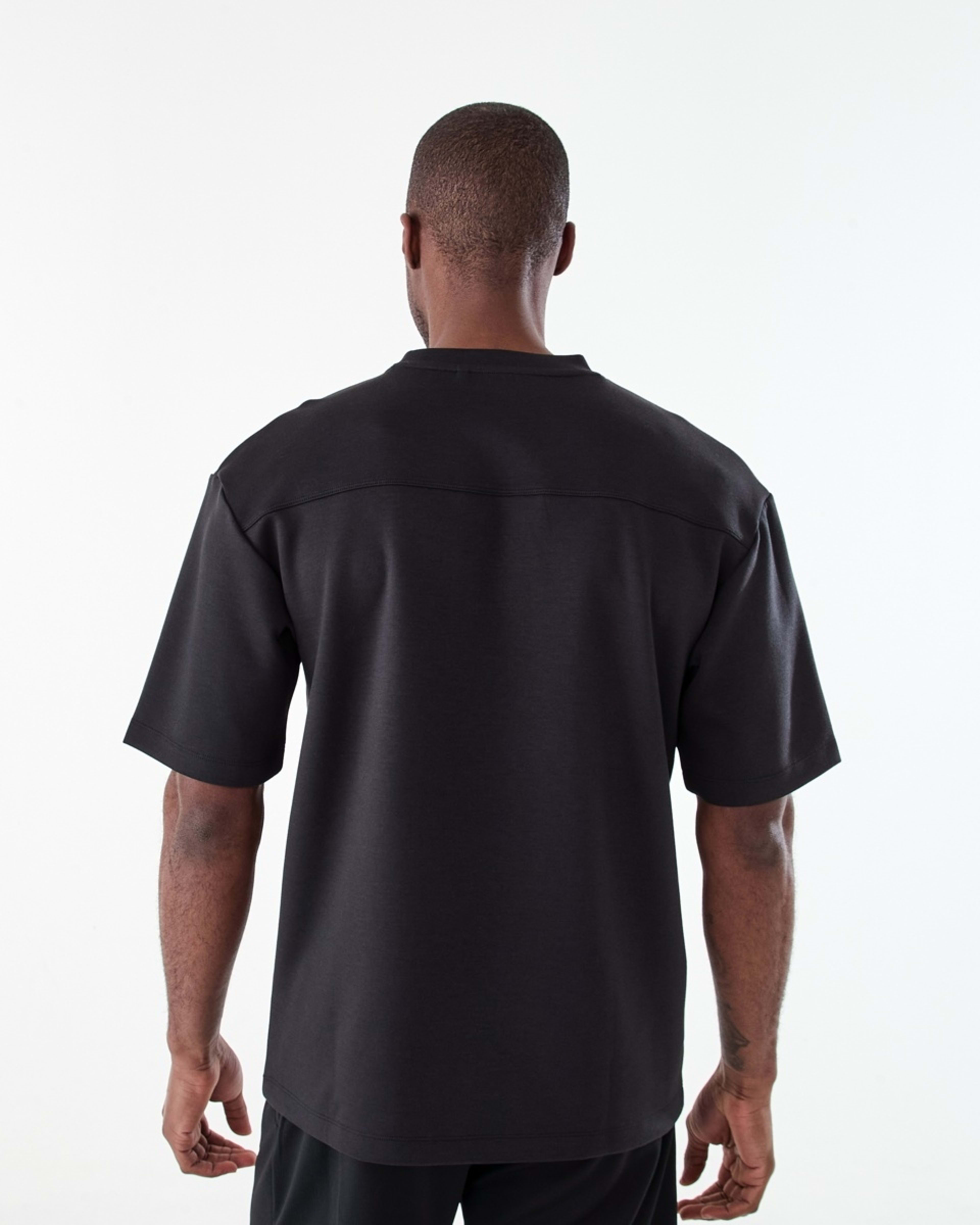 3 Active Mens Oversized Scuba T-shirt BLACK, 3 of 6