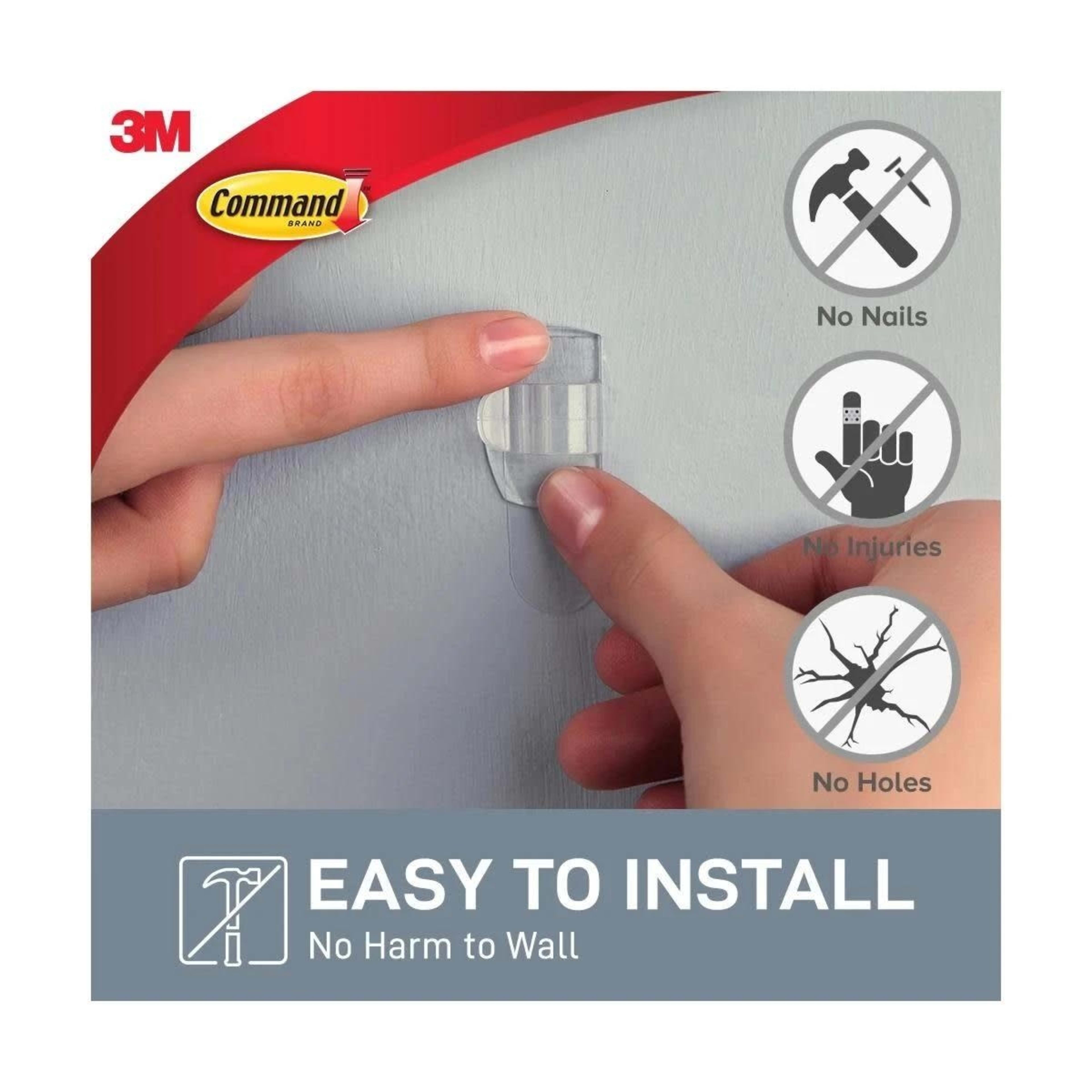 3M Command Round Cord Clips - Clear - Kmart