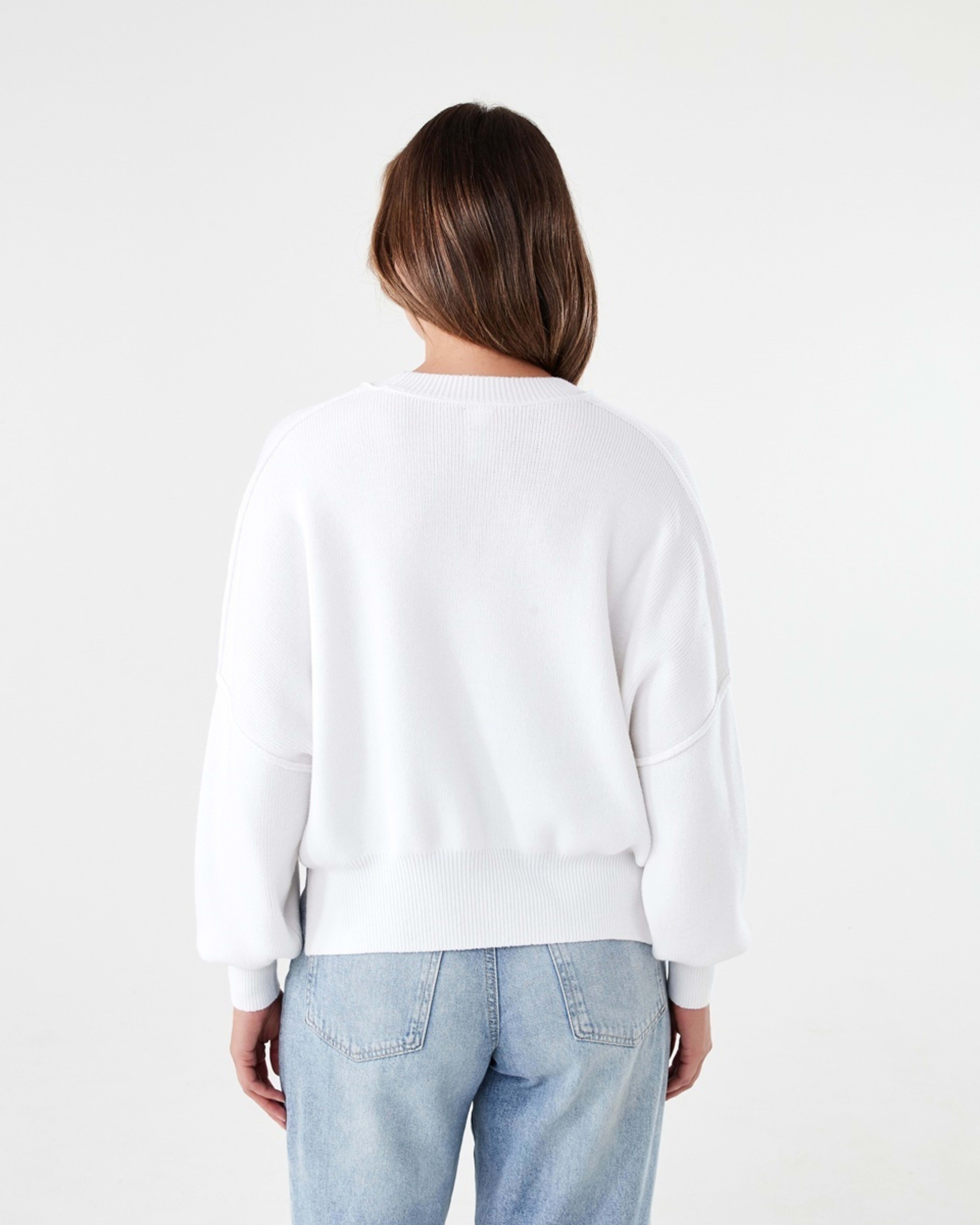 3 Oversized Crew Neck Jumper WHITE, 3 of 7