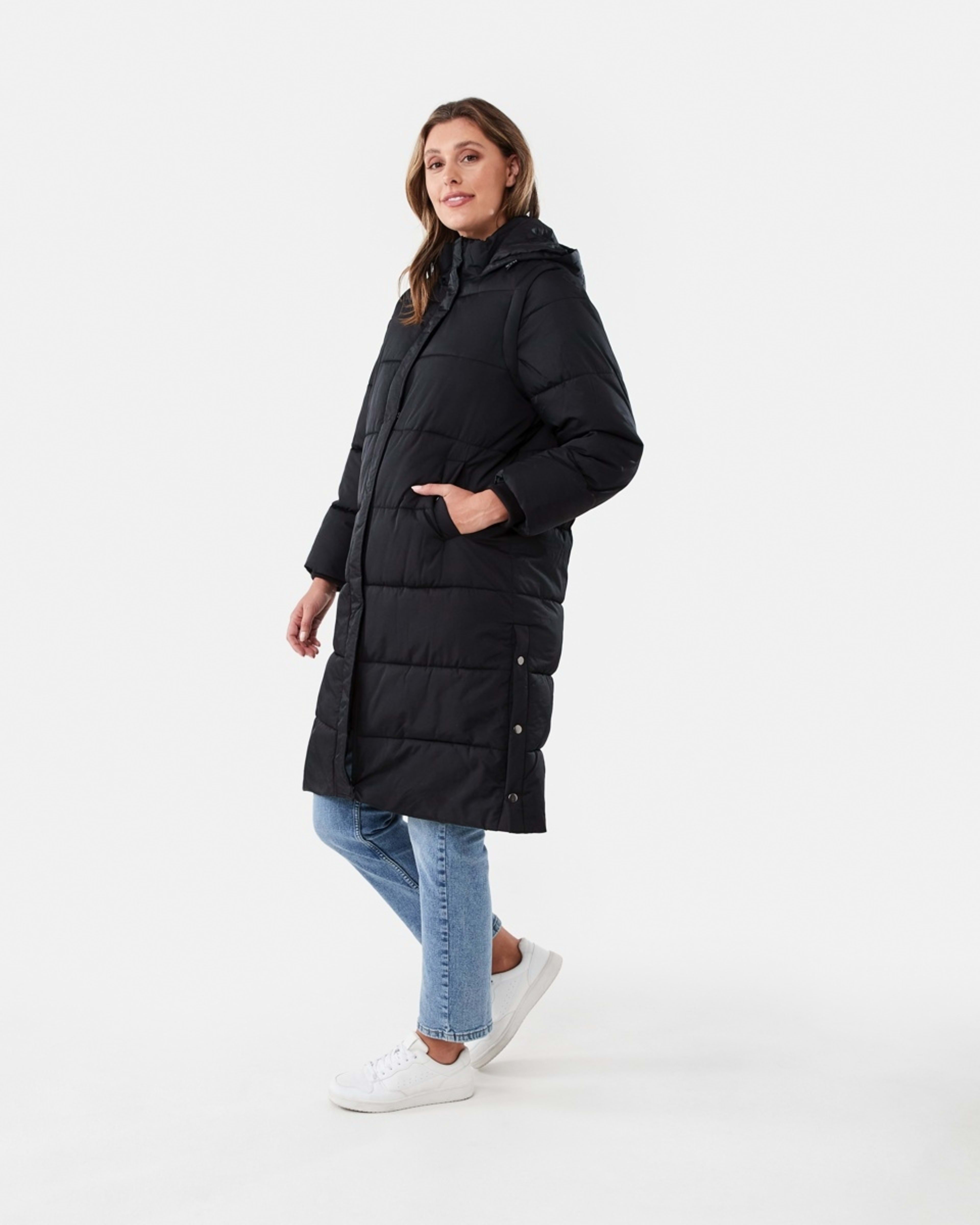 3 Hybrid Puffer Jacket Black, 3 of 8