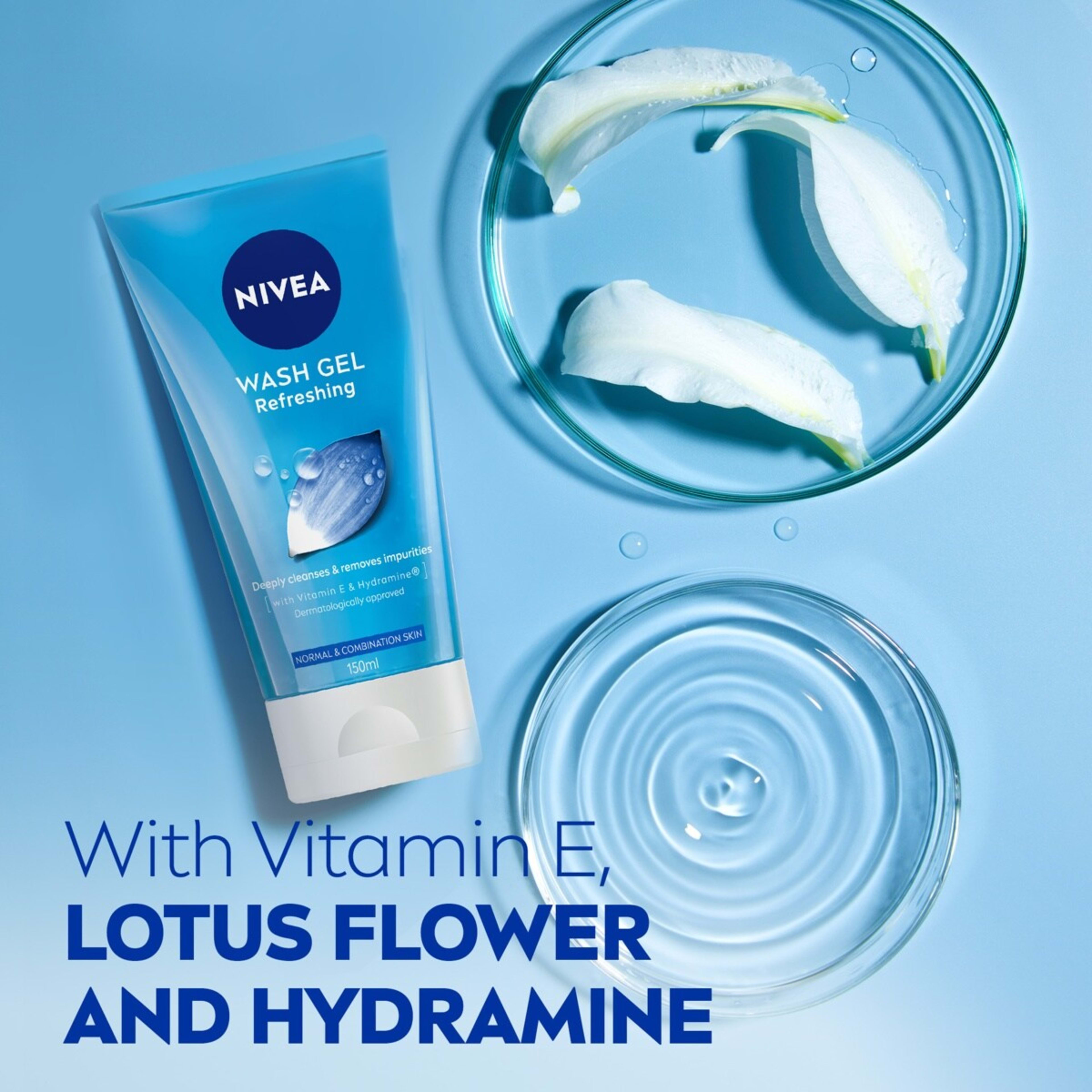 5 Nivea Refreshing Wash Gel 150ml - Hydramine and Vitamin E, 5 of 7