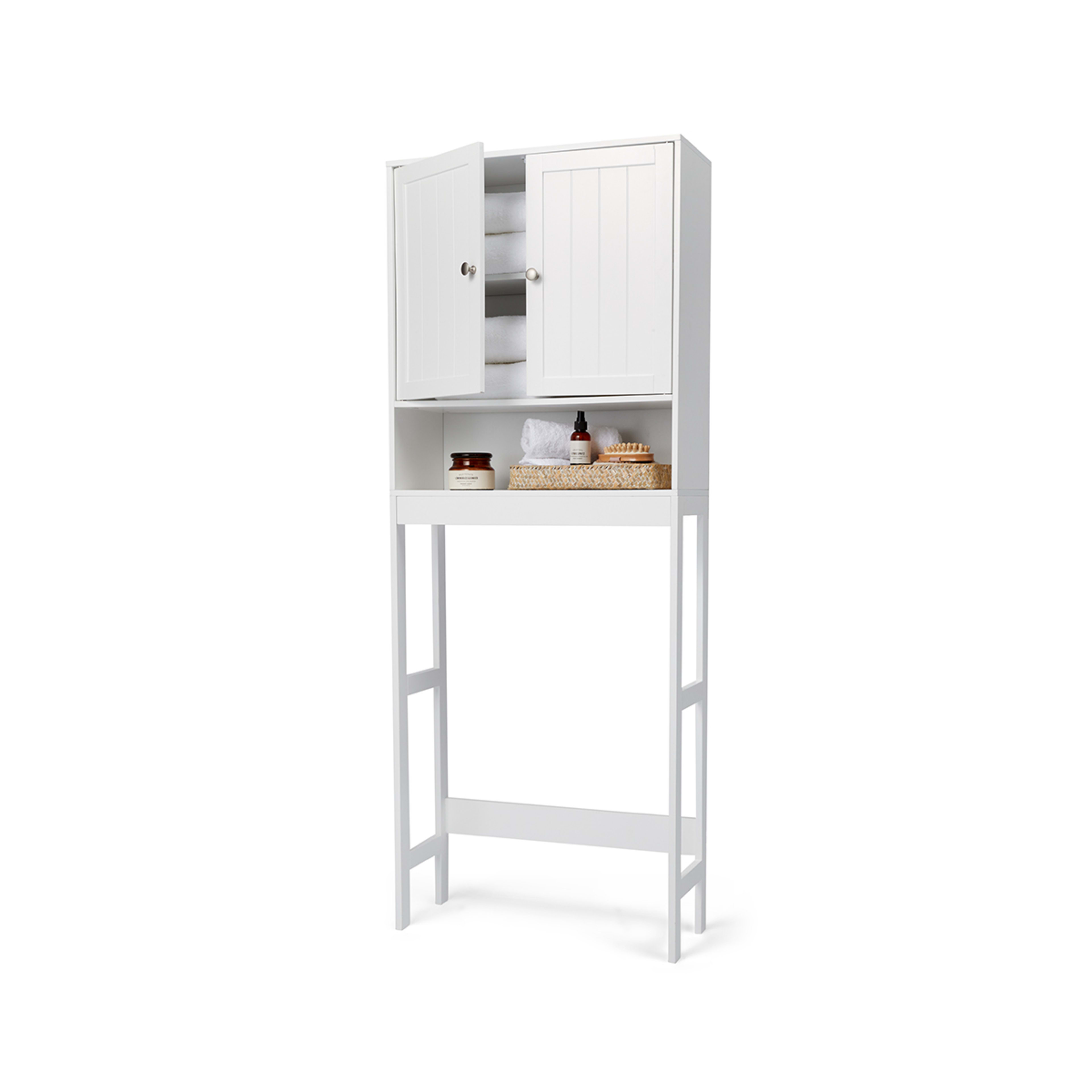 1 Over Toilet Panelled Shelf Unit