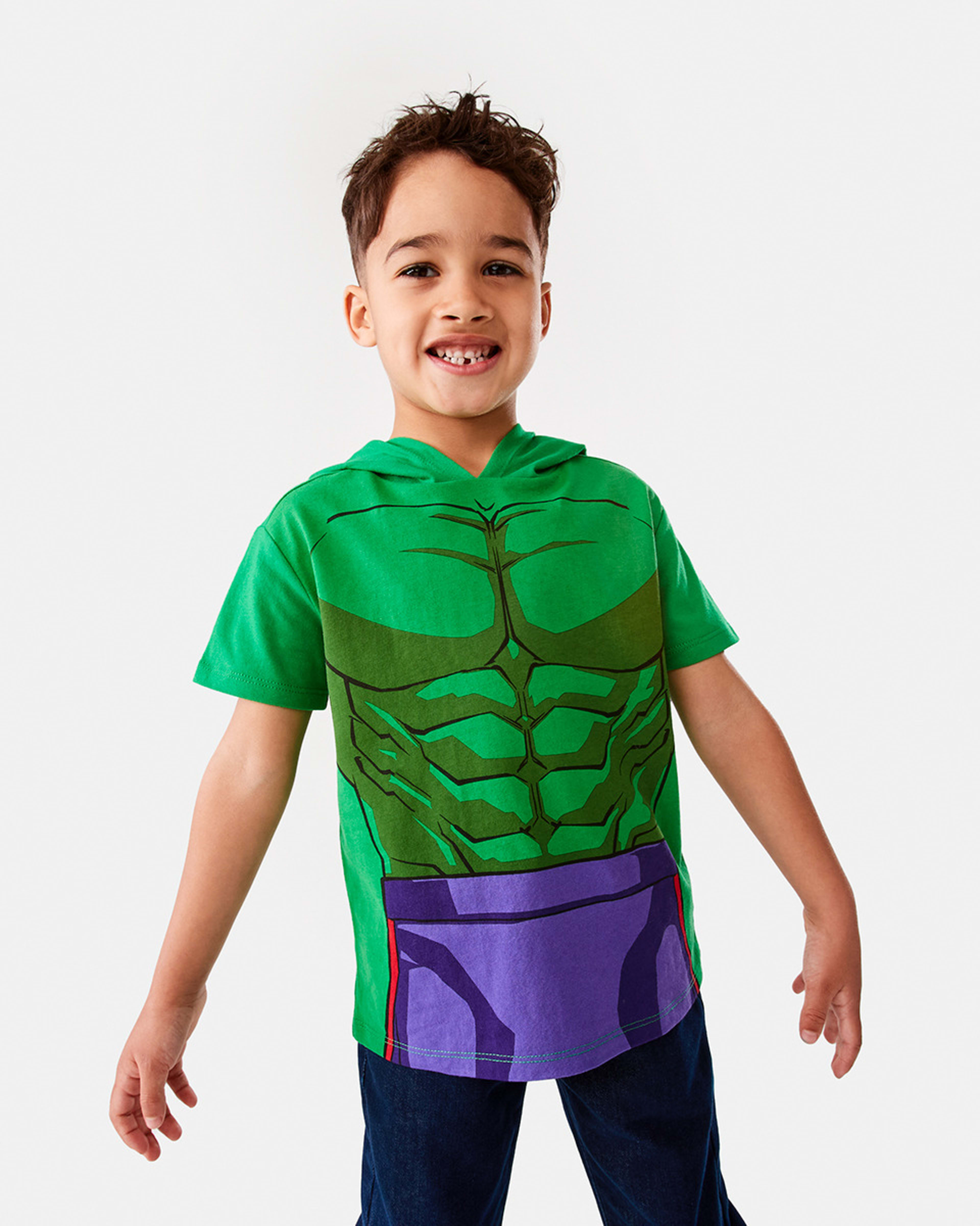 Hulk License Hooded Print T-shirt - Kmart NZ